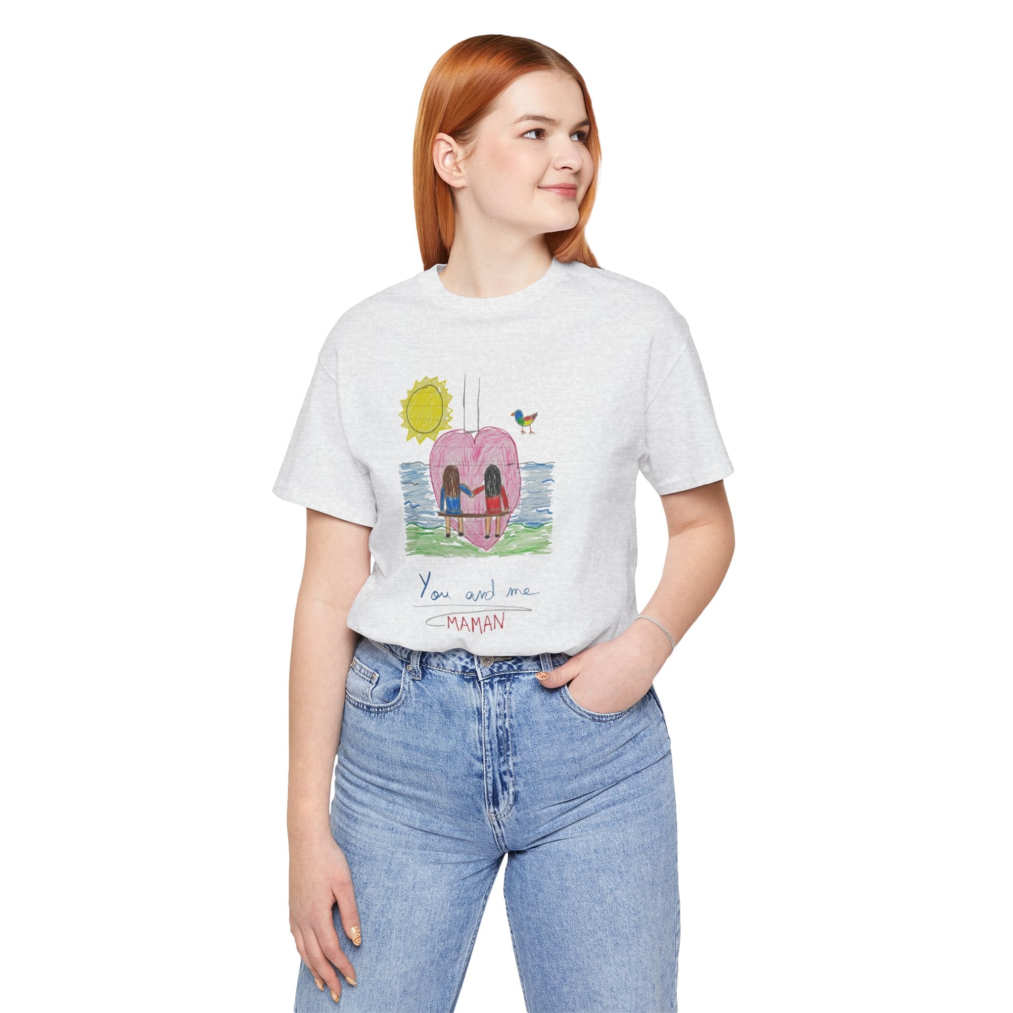 Mother’s Day Kids’ Art T-Shirt — “Pour fête des mères” Custom Children’s Creations Tee