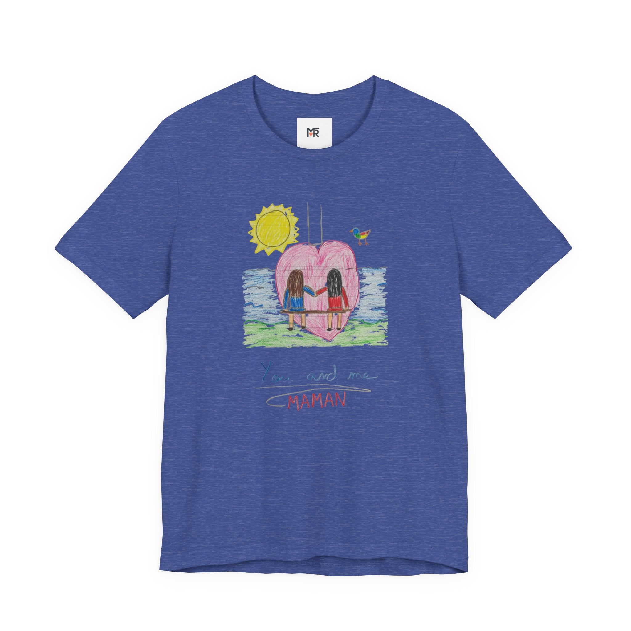 Mother’s Day Kids’ Art T-Shirt — “Pour fête des mères” Custom Children’s Creations Tee