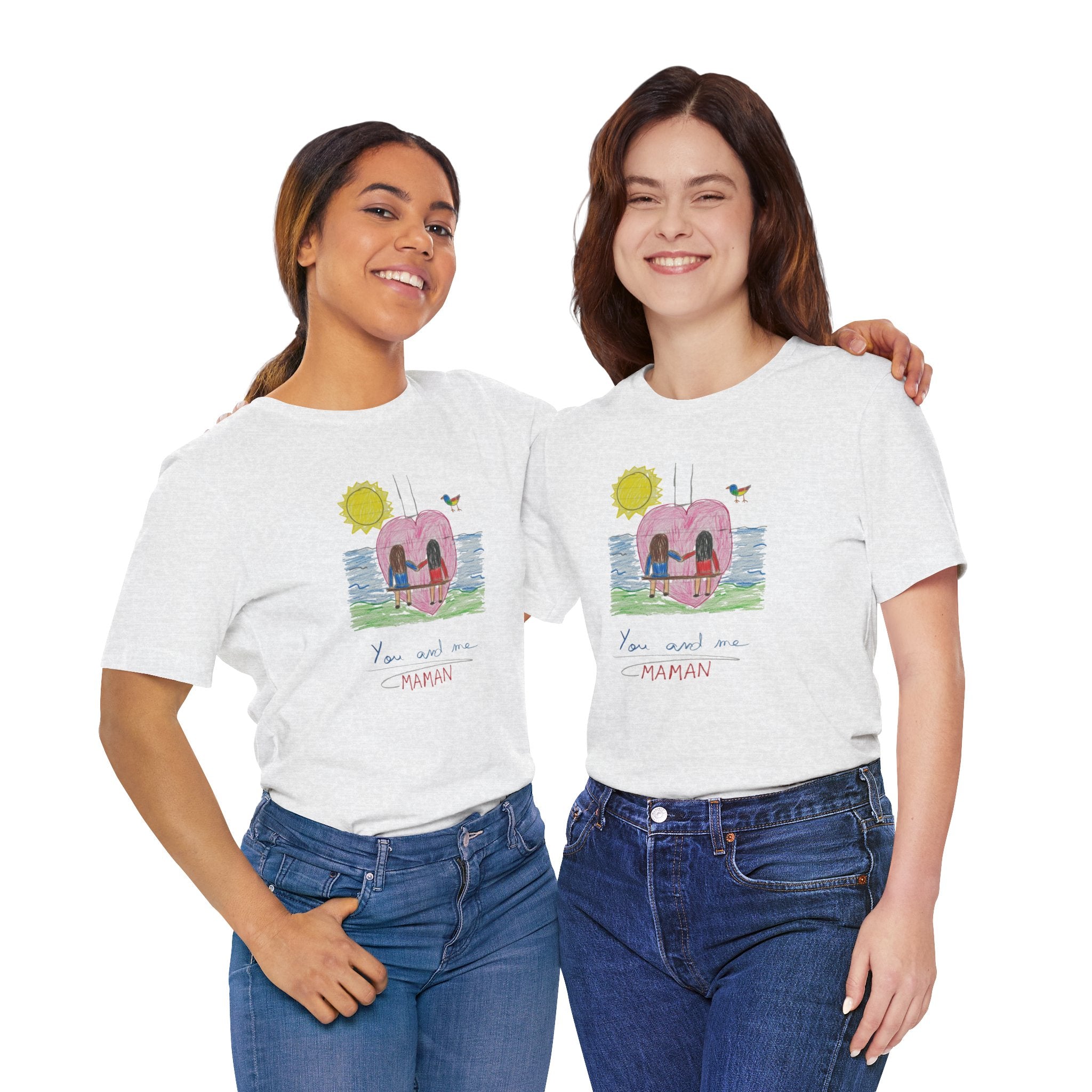 Mother’s Day Kids’ Art T-Shirt — “Pour fête des mères” Custom Children’s Creations Tee
