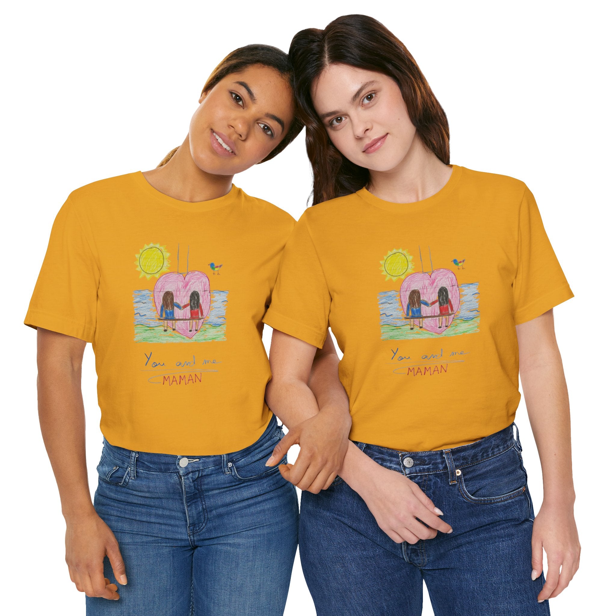 Mother’s Day Kids’ Art T-Shirt — “Pour fête des mères” Custom Children’s Creations Tee