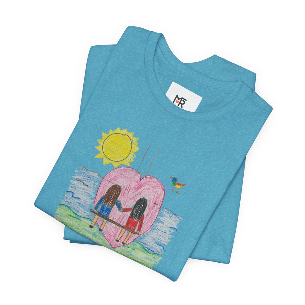 Mother’s Day Kids’ Art T-Shirt — “Pour fête des mères” Custom Children’s Creations Tee