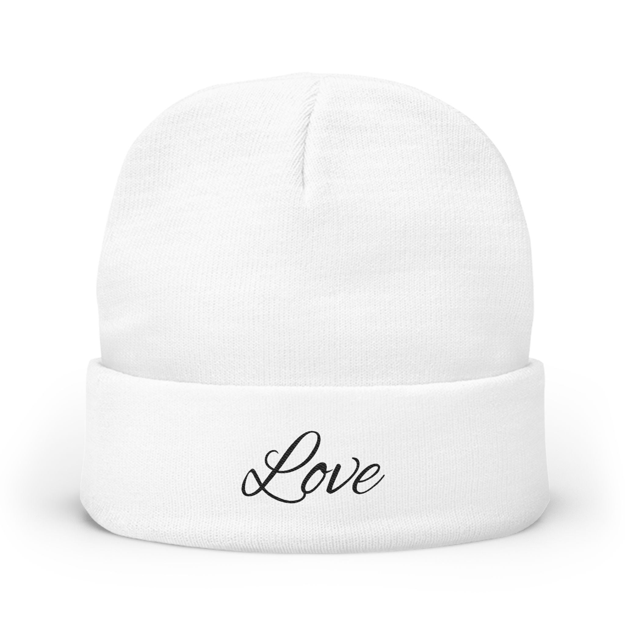 Personalized Winter Knit Beanie — Embroidered Bonnet