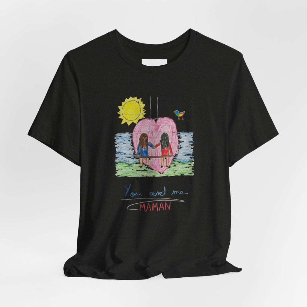 Mother’s Day Kids’ Art T-Shirt — “Pour fête des mères” Custom Children’s Creations Tee
