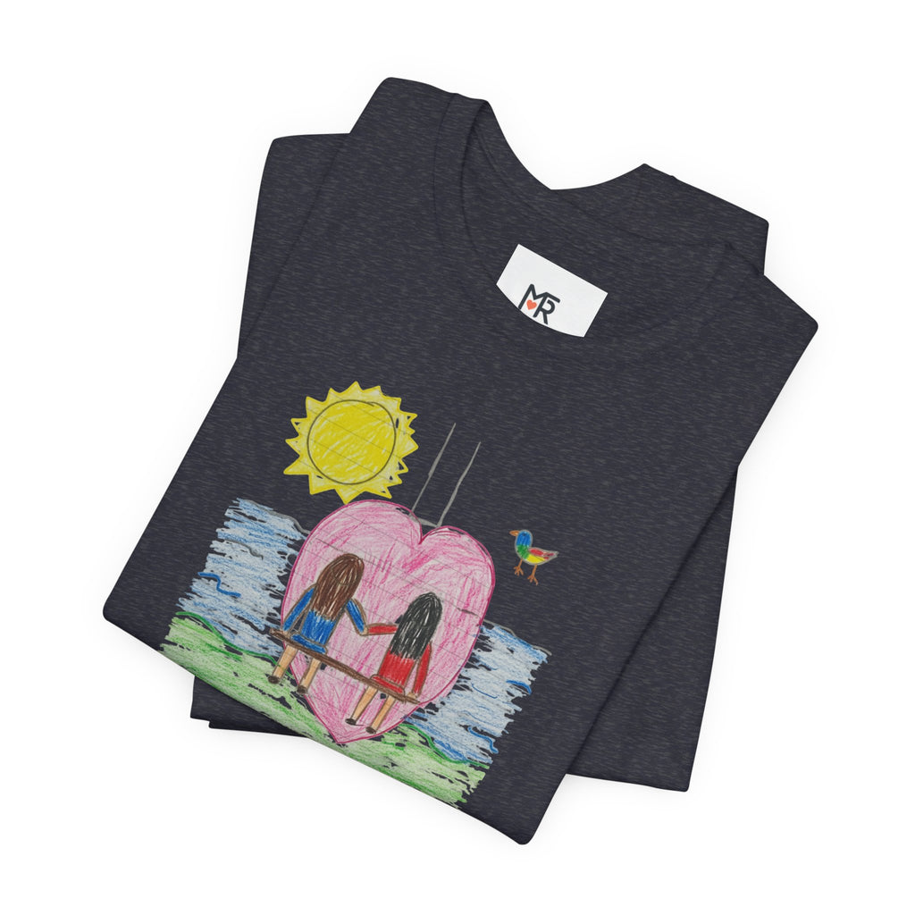 Mother’s Day Kids’ Art T-Shirt — “Pour fête des mères” Custom Children’s Creations Tee