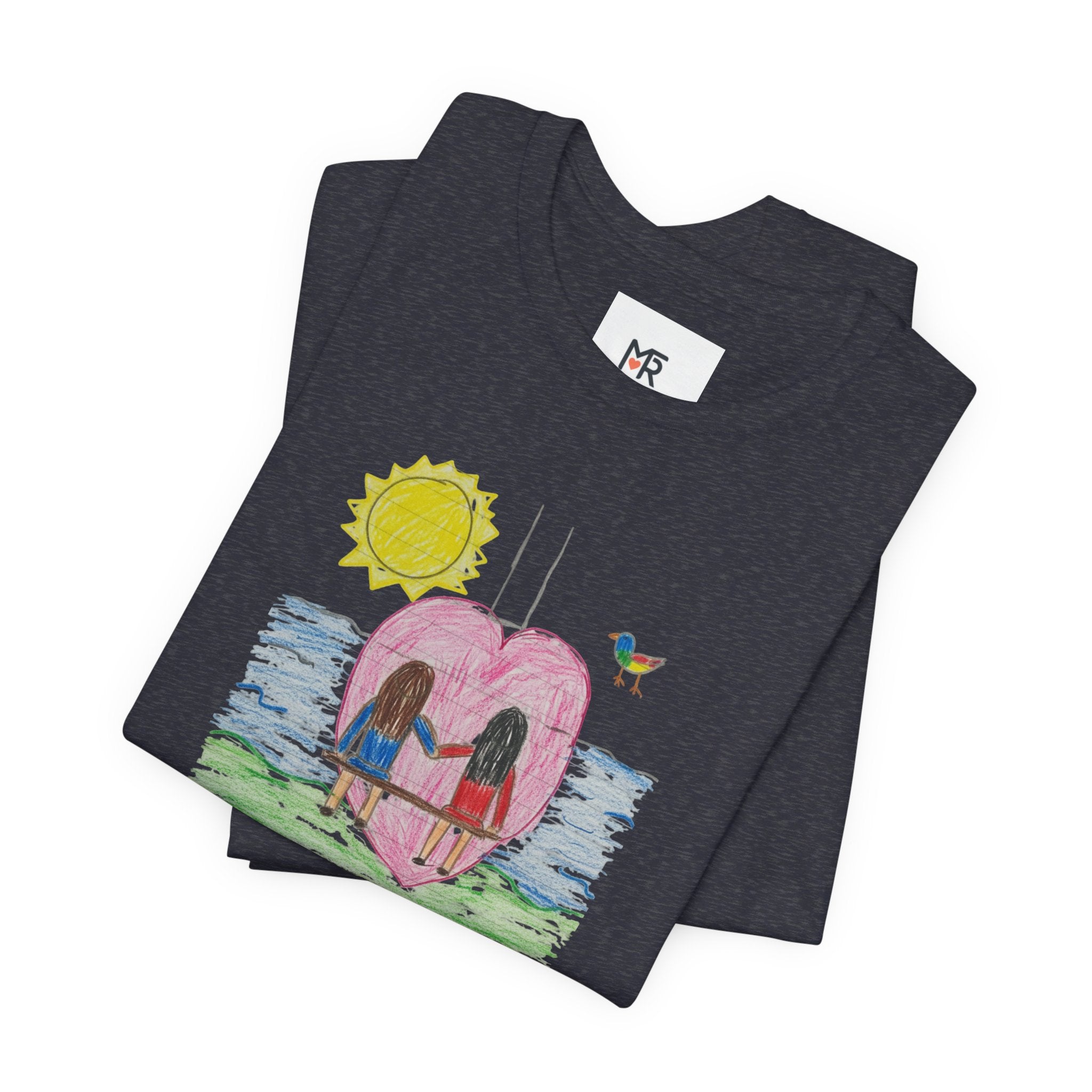 Mother’s Day Kids’ Art T-Shirt — “Pour fête des mères” Custom Children’s Creations Tee