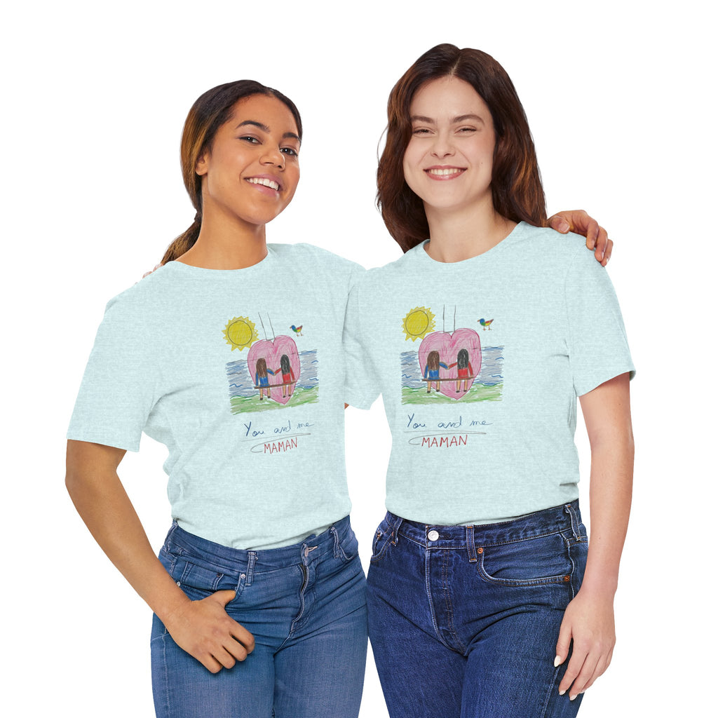 Mother’s Day Kids’ Art T-Shirt — “Pour fête des mères” Custom Children’s Creations Tee