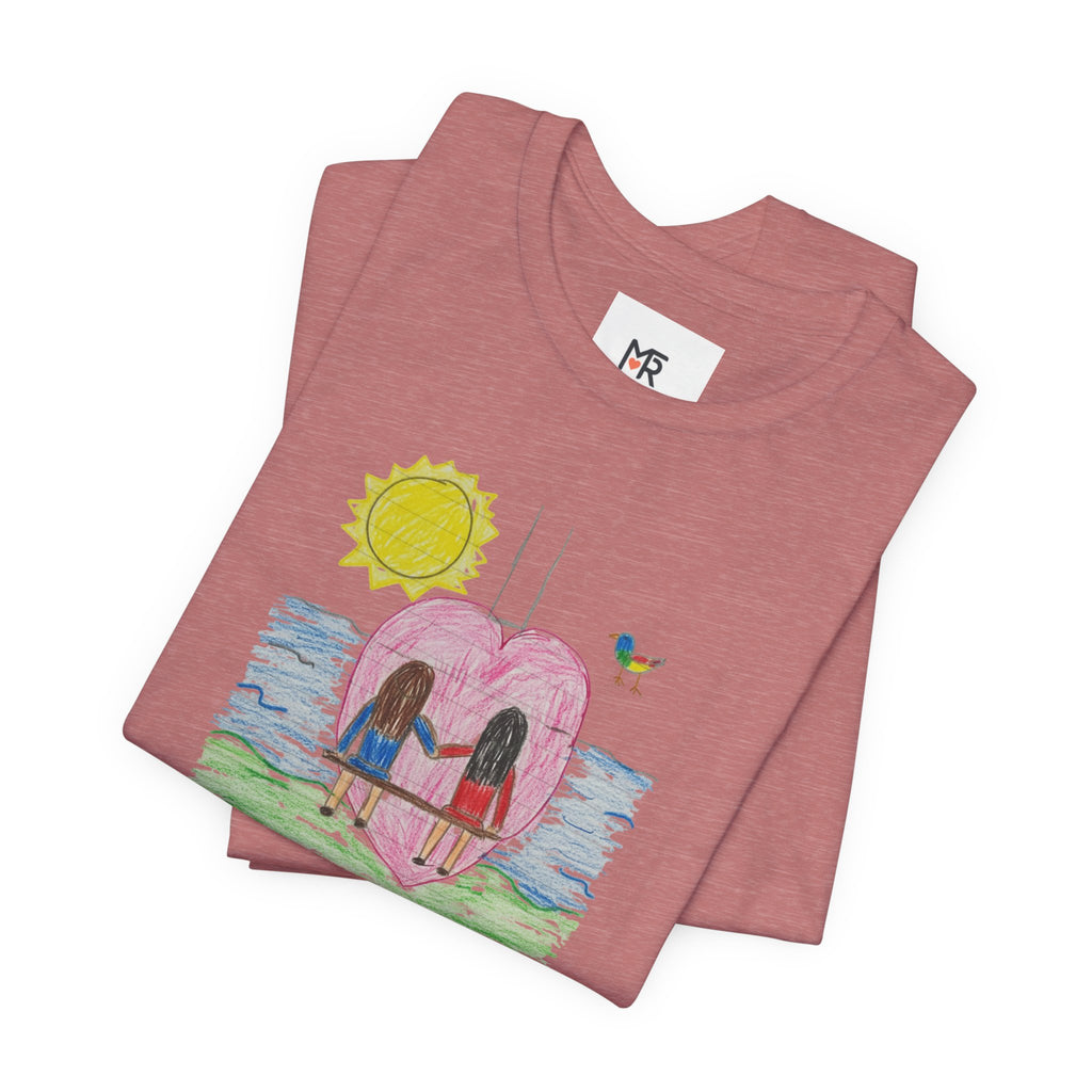 Mother’s Day Kids’ Art T-Shirt — “Pour fête des mères” Custom Children’s Creations Tee