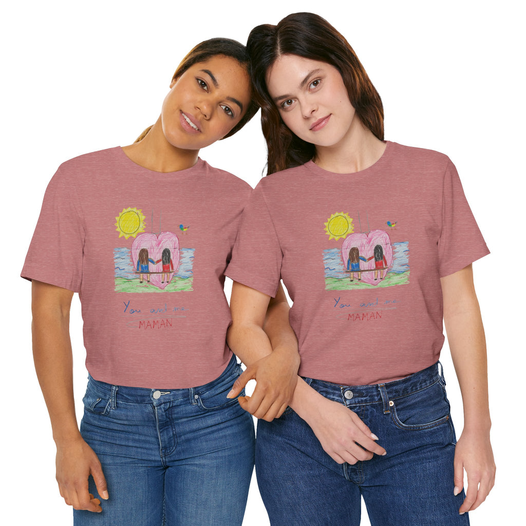 Mother’s Day Kids’ Art T-Shirt — “Pour fête des mères” Custom Children’s Creations Tee