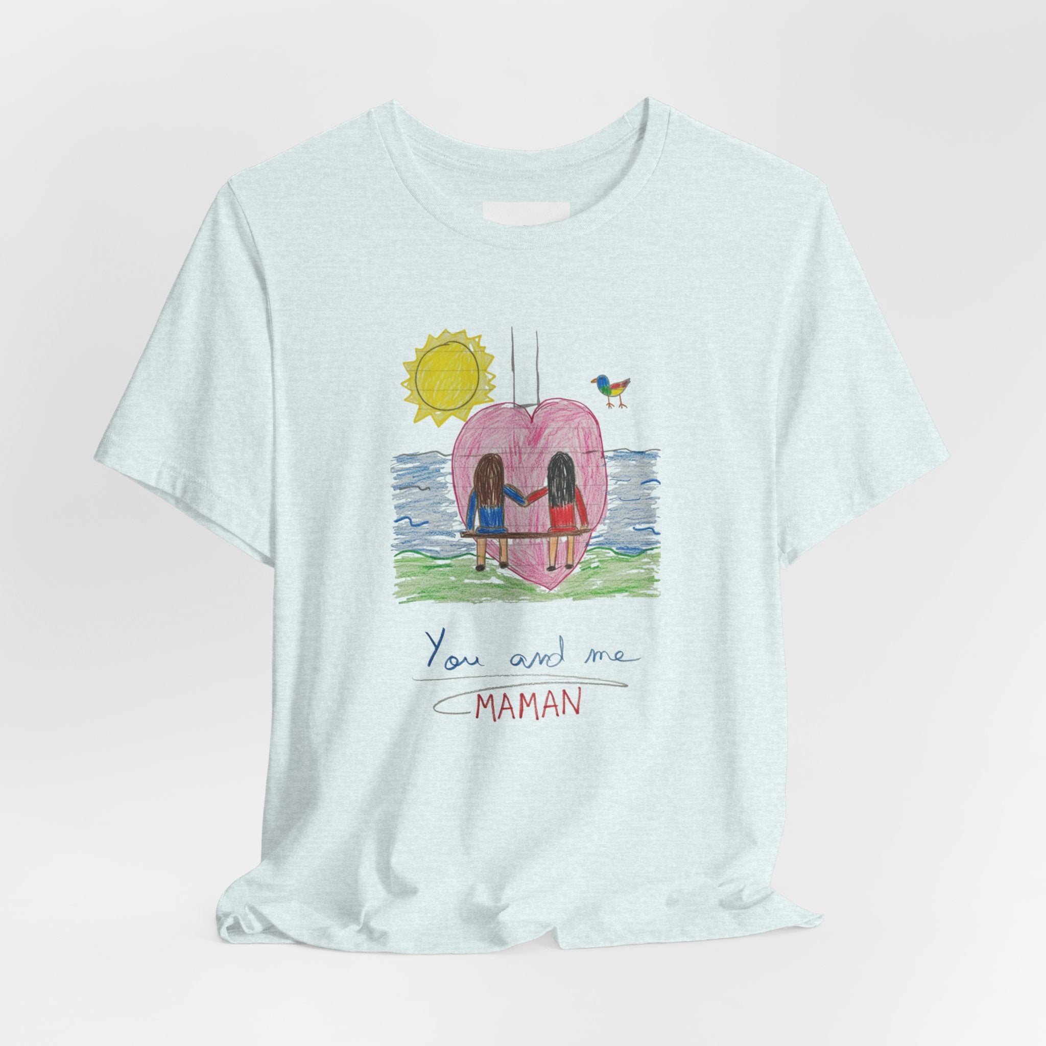 Mother’s Day Kids’ Art T-Shirt — “Pour fête des mères” Custom Children’s Creations Tee