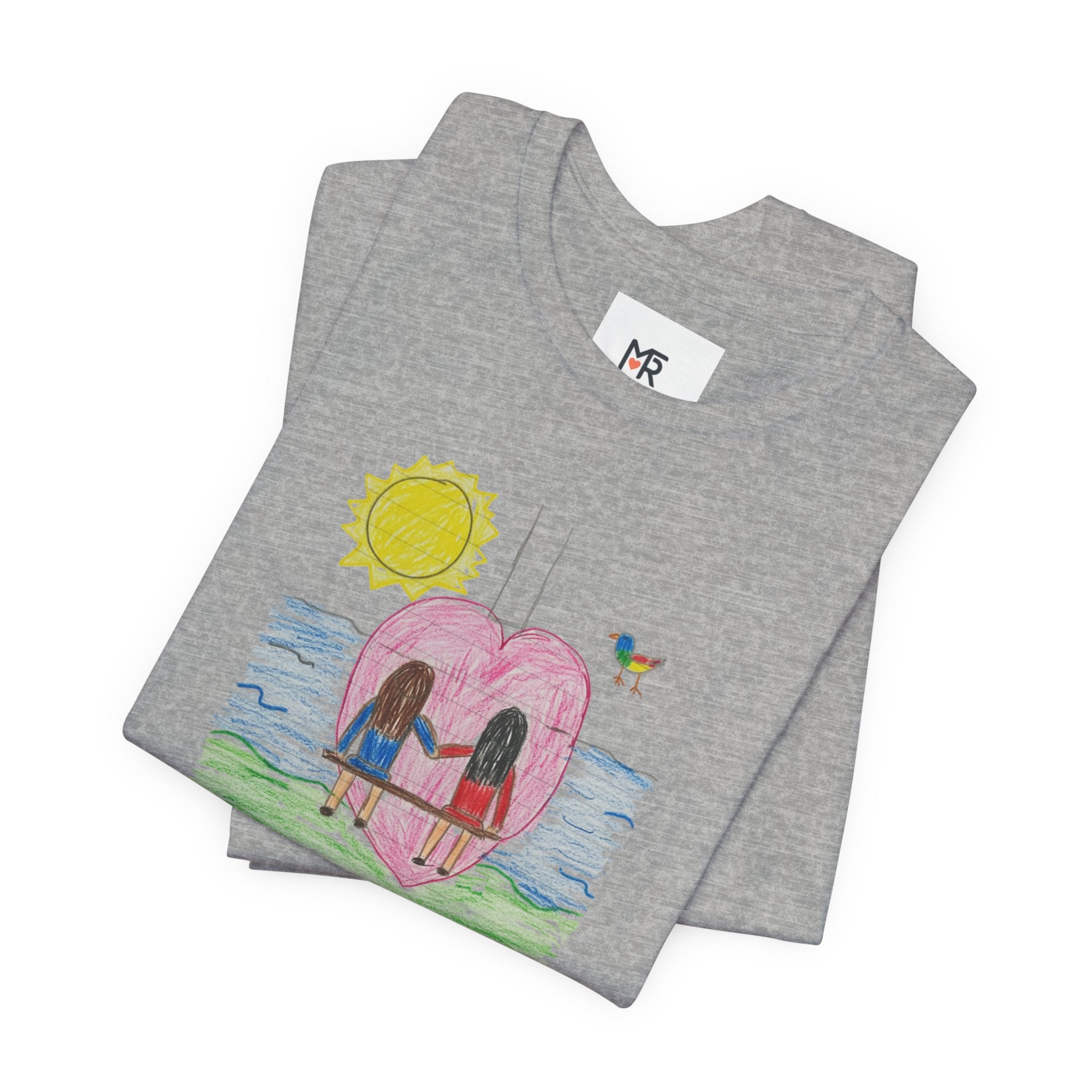 Mother’s Day Kids’ Art T-Shirt — “Pour fête des mères” Custom Children’s Creations Tee