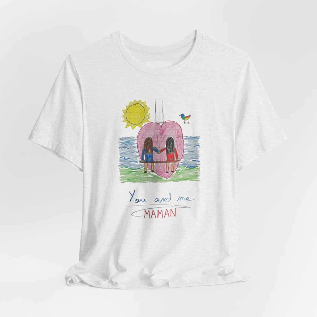Mother’s Day Kids’ Art T-Shirt — “Pour fête des mères” Custom Children’s Creations Tee