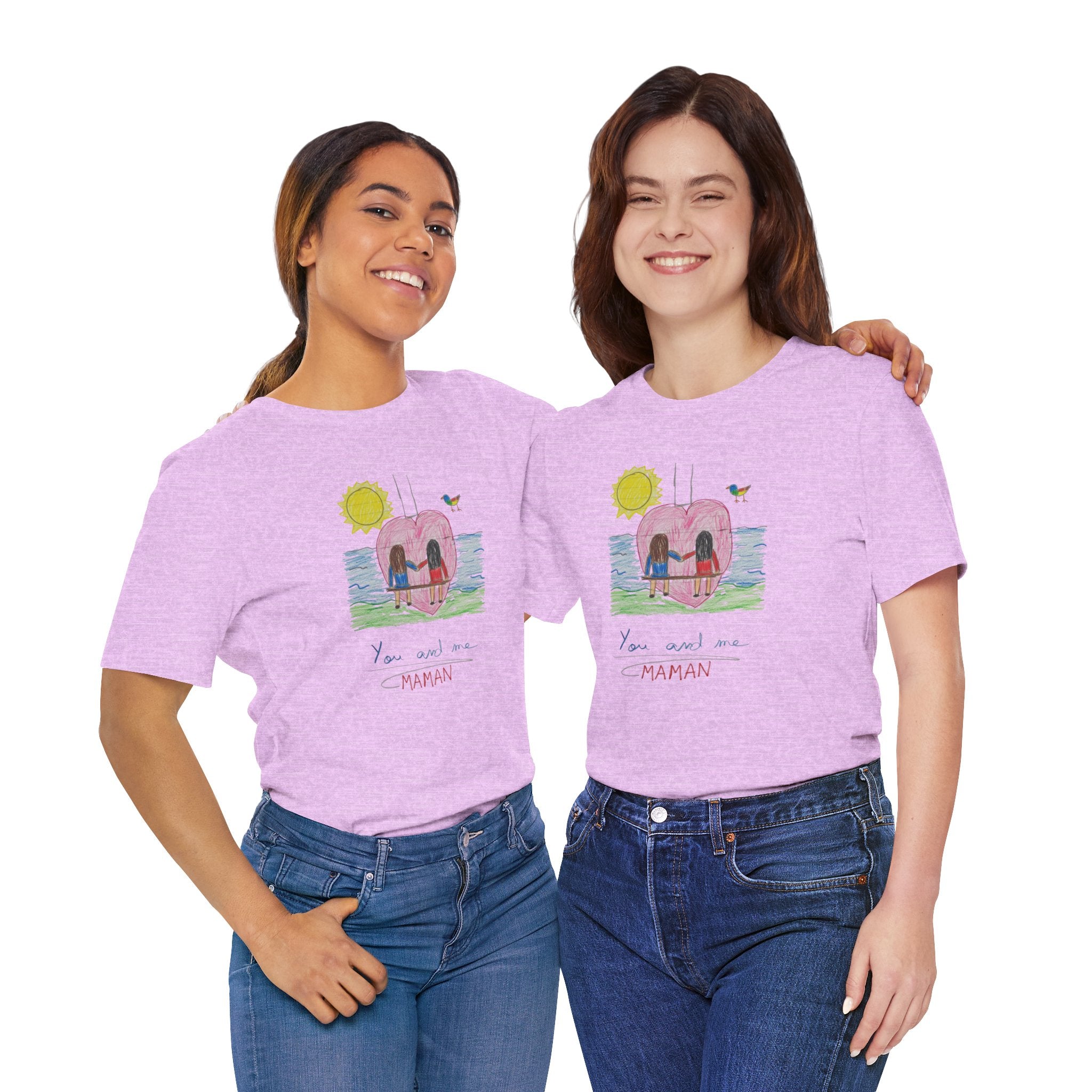 Mother’s Day Kids’ Art T-Shirt — “Pour fête des mères” Custom Children’s Creations Tee