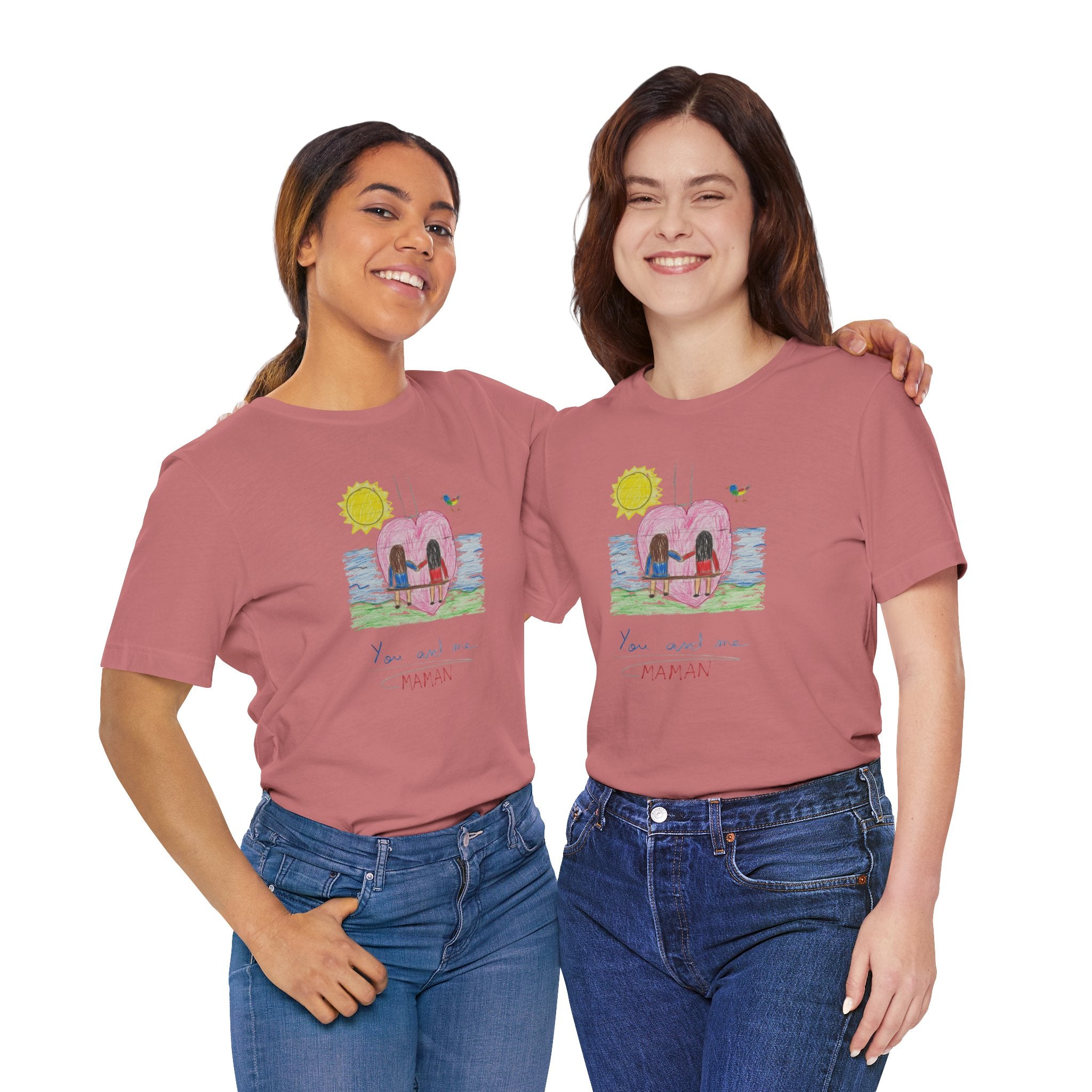 Mother’s Day Kids’ Art T-Shirt — “Pour fête des mères” Custom Children’s Creations Tee