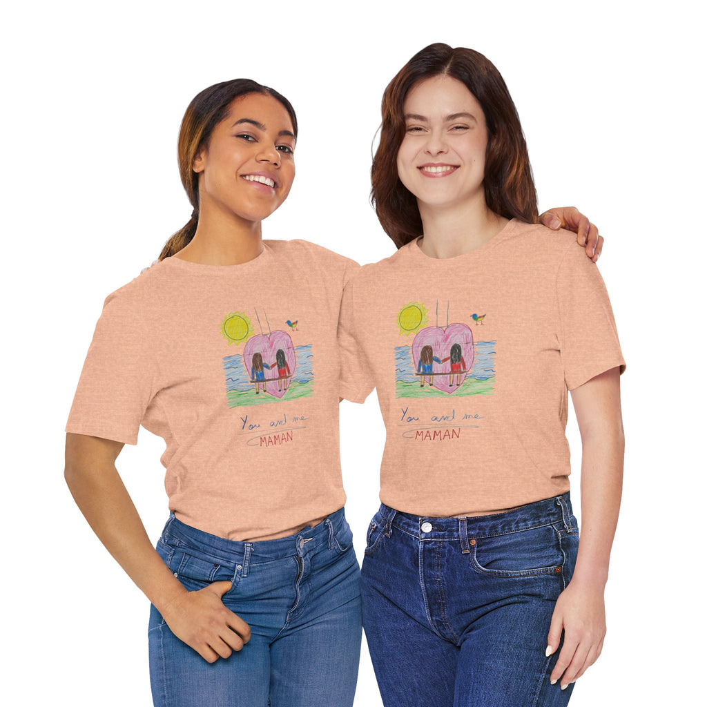 Mother’s Day Kids’ Art T-Shirt — “Pour fête des mères” Custom Children’s Creations Tee