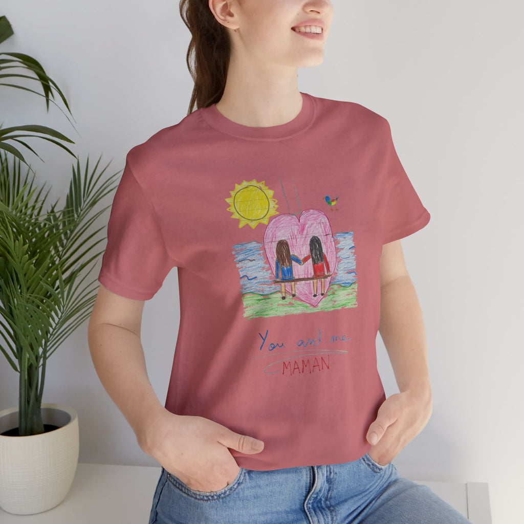 Mother’s Day Kids’ Art T-Shirt — “Pour fête des mères” Custom Children’s Creations Tee