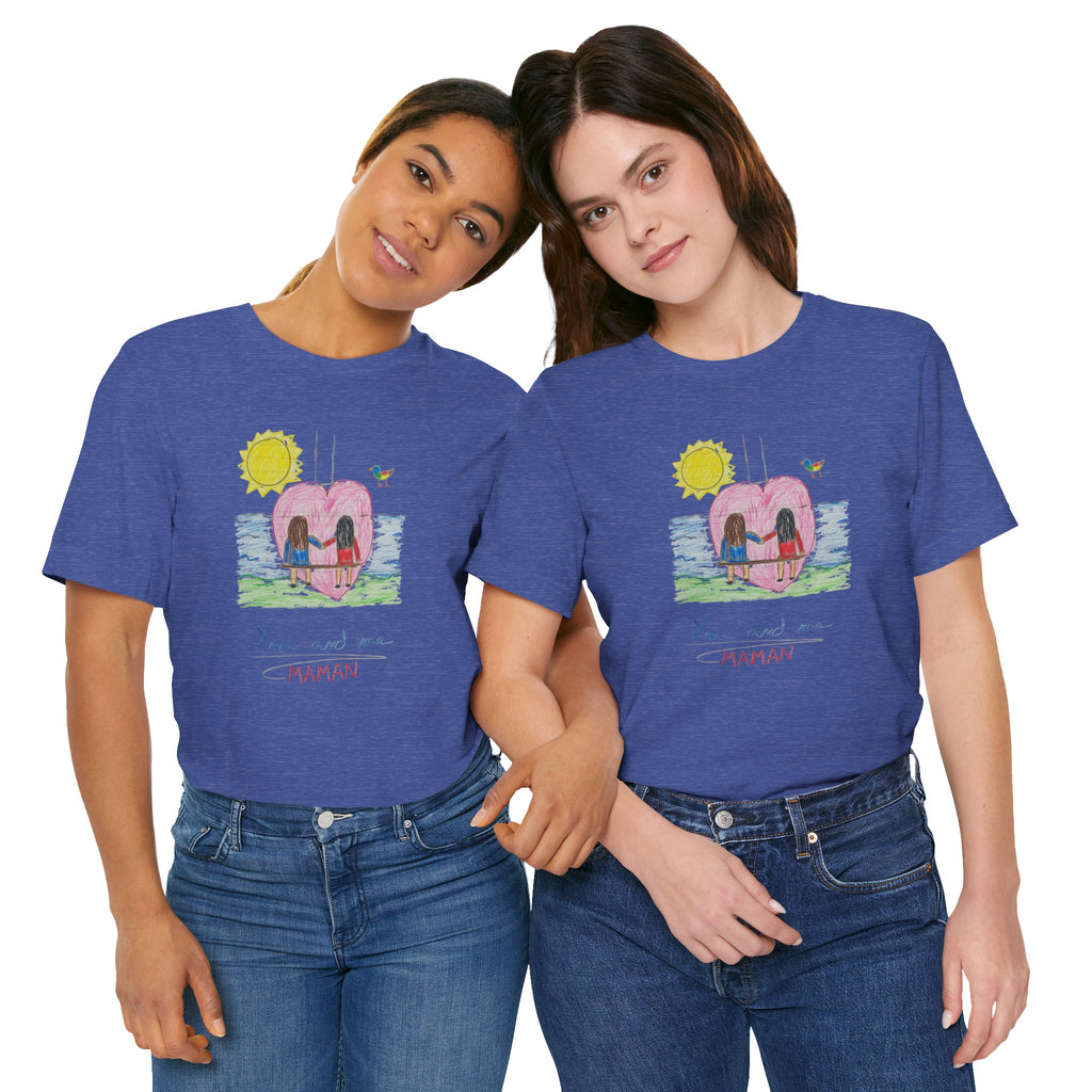 Mother’s Day Kids’ Art T-Shirt — “Pour fête des mères” Custom Children’s Creations Tee