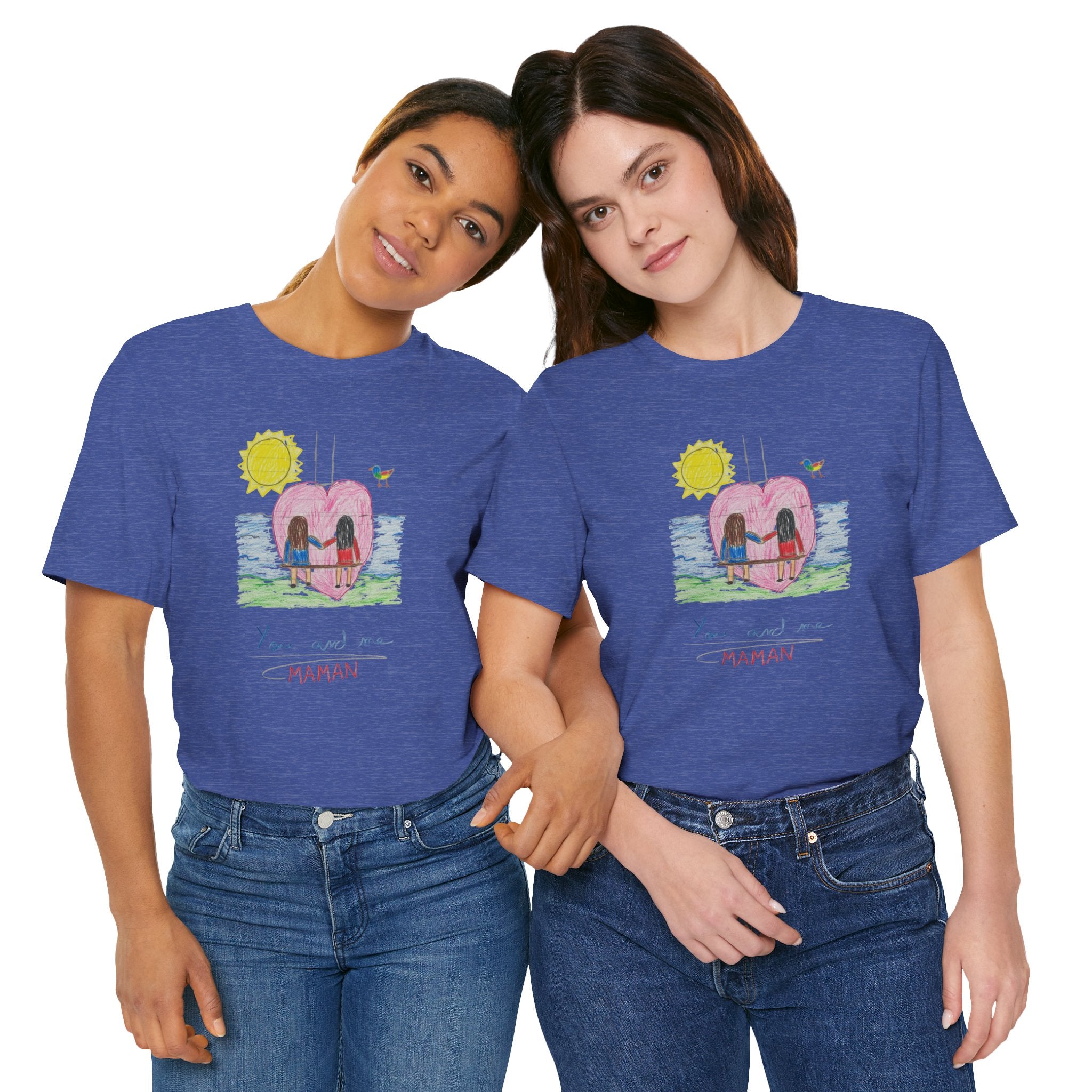 Mother’s Day Kids’ Art T-Shirt — “Pour fête des mères” Custom Children’s Creations Tee