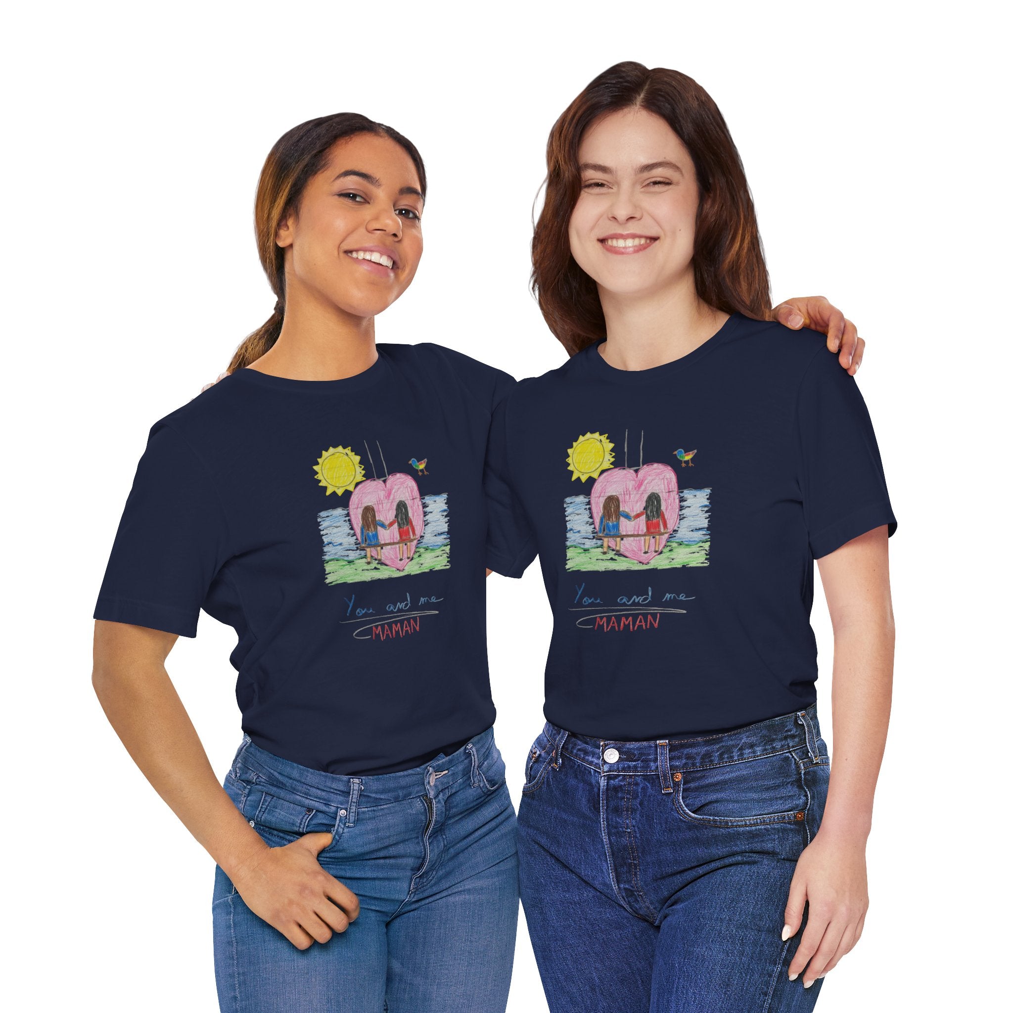 Mother’s Day Kids’ Art T-Shirt — “Pour fête des mères” Custom Children’s Creations Tee
