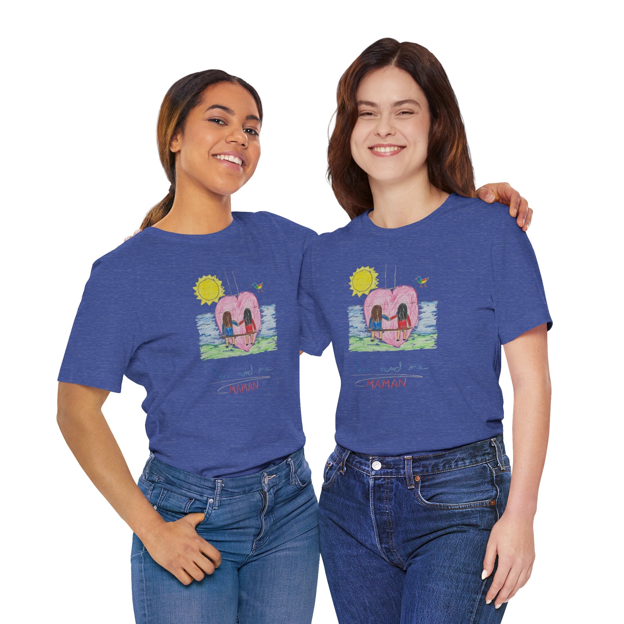 Mother’s Day Kids’ Art T-Shirt — “Pour fête des mères” Custom Children’s Creations Tee