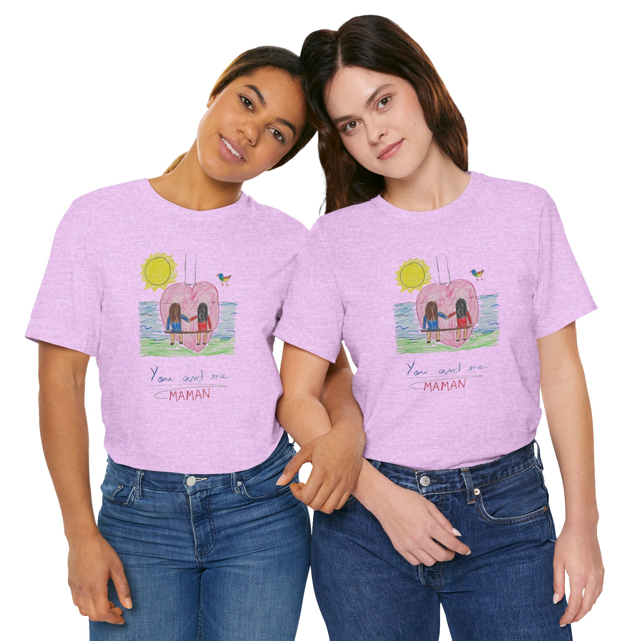 Mother’s Day Kids’ Art T-Shirt — “Pour fête des mères” Custom Children’s Creations Tee