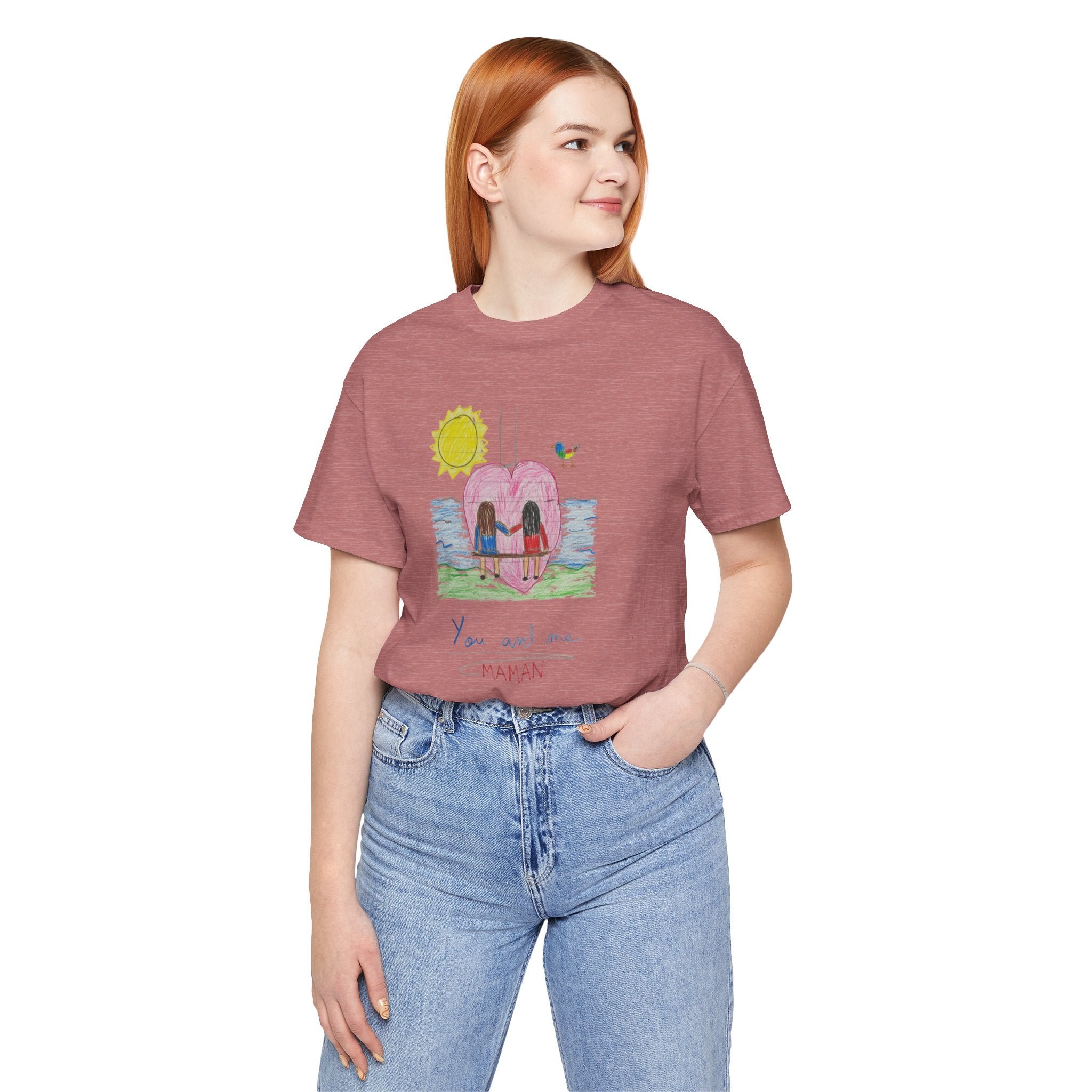 Mother’s Day Kids’ Art T-Shirt — “Pour fête des mères” Custom Children’s Creations Tee