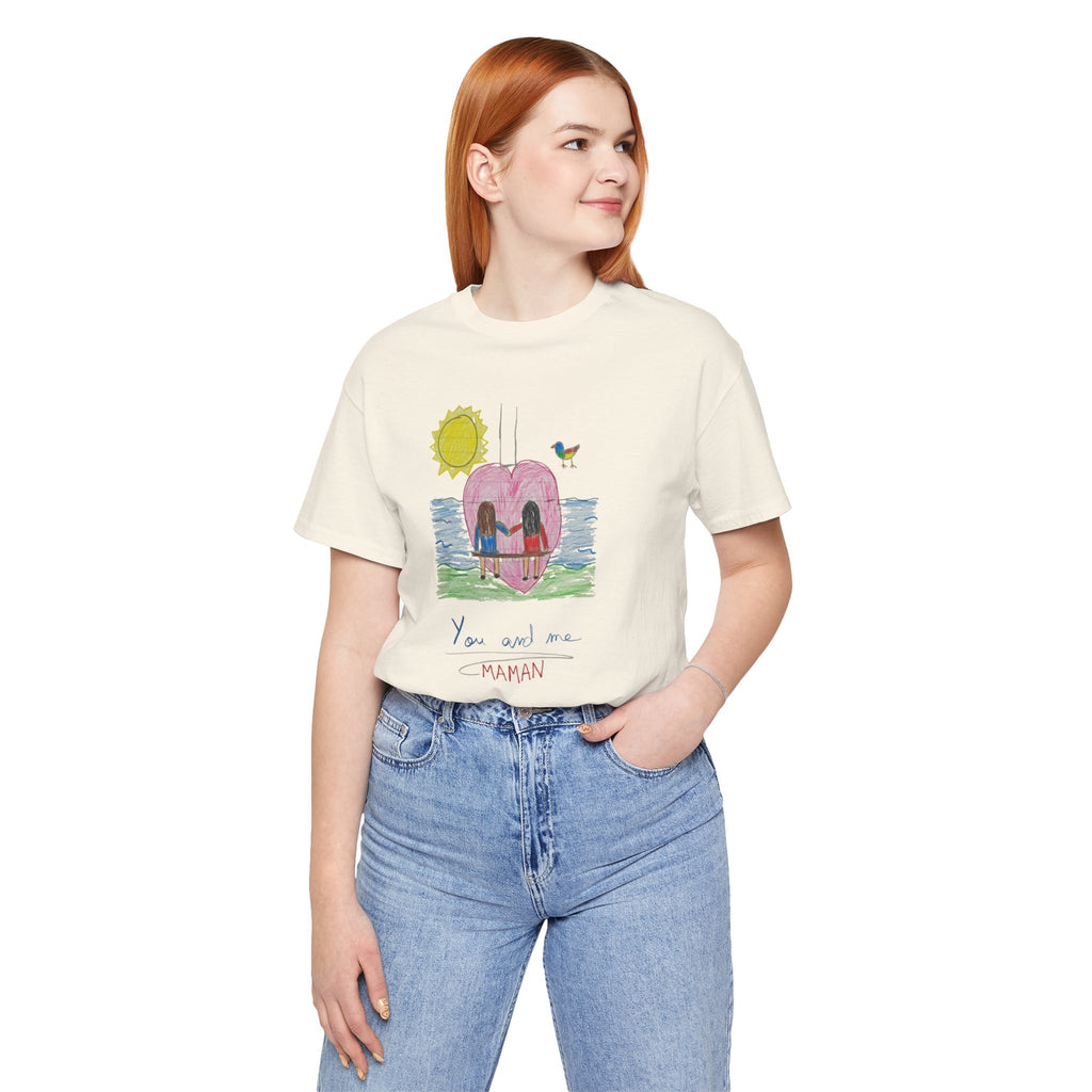 Mother’s Day Kids’ Art T-Shirt — “Pour fête des mères” Custom Children’s Creations Tee