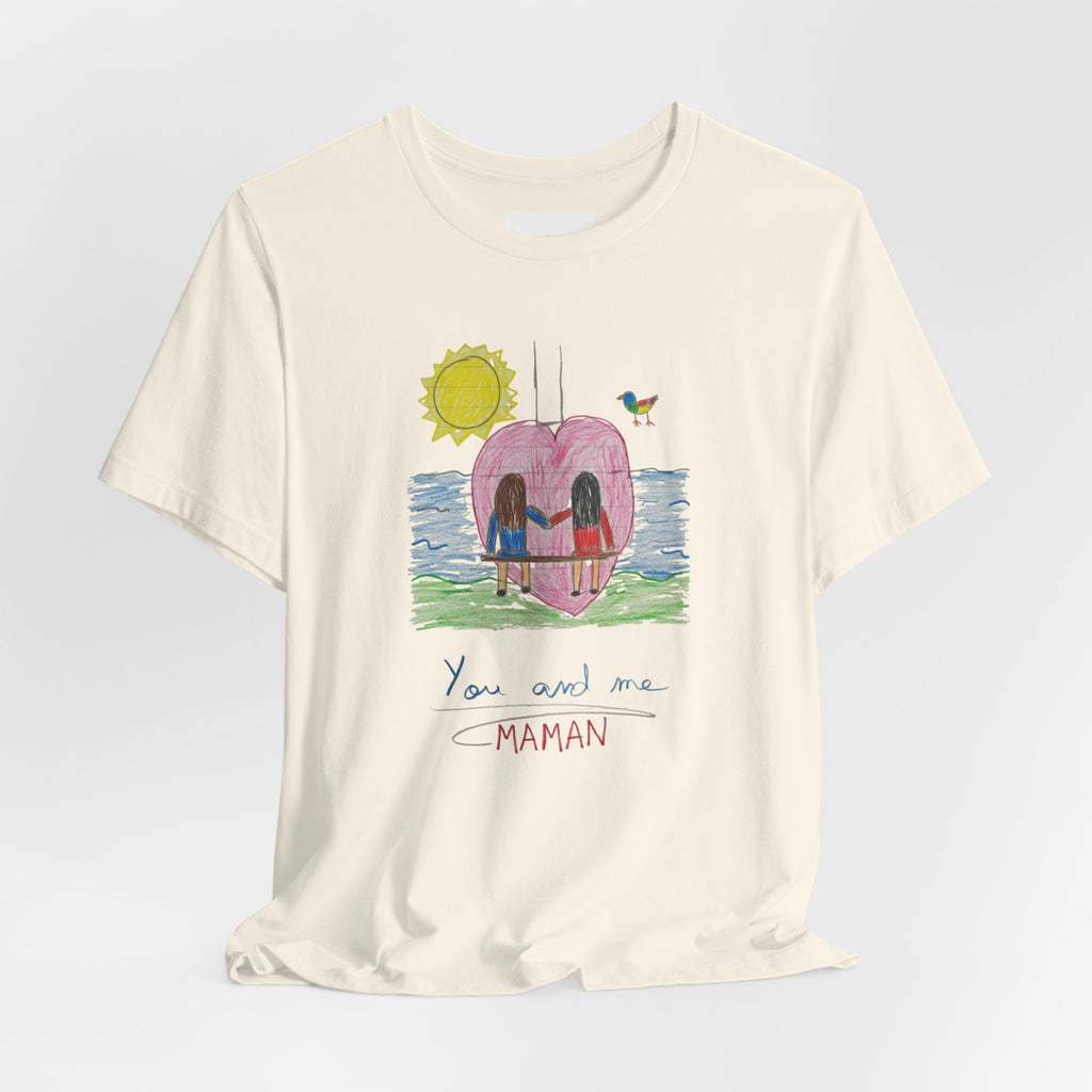 Mother’s Day Kids’ Art T-Shirt — “Pour fête des mères” Custom Children’s Creations Tee