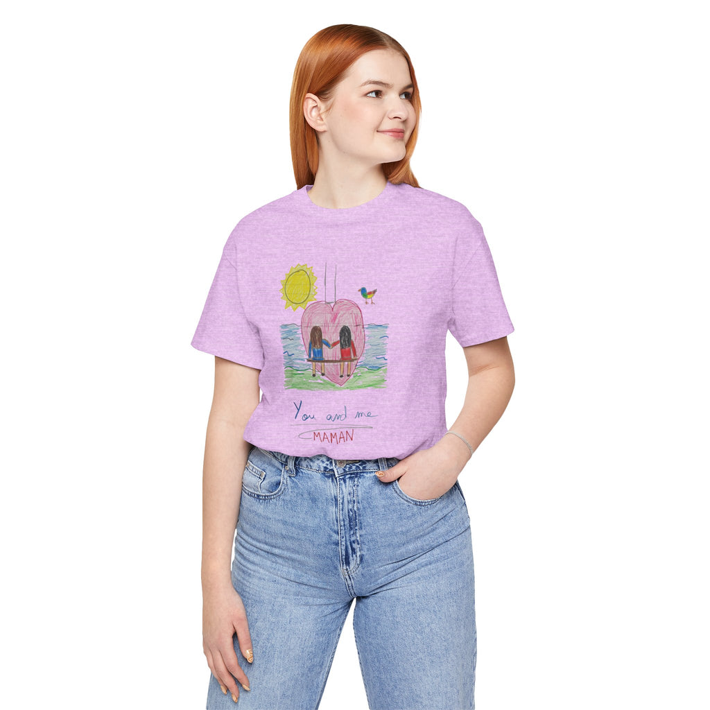 Mother’s Day Kids’ Art T-Shirt — “Pour fête des mères” Custom Children’s Creations Tee