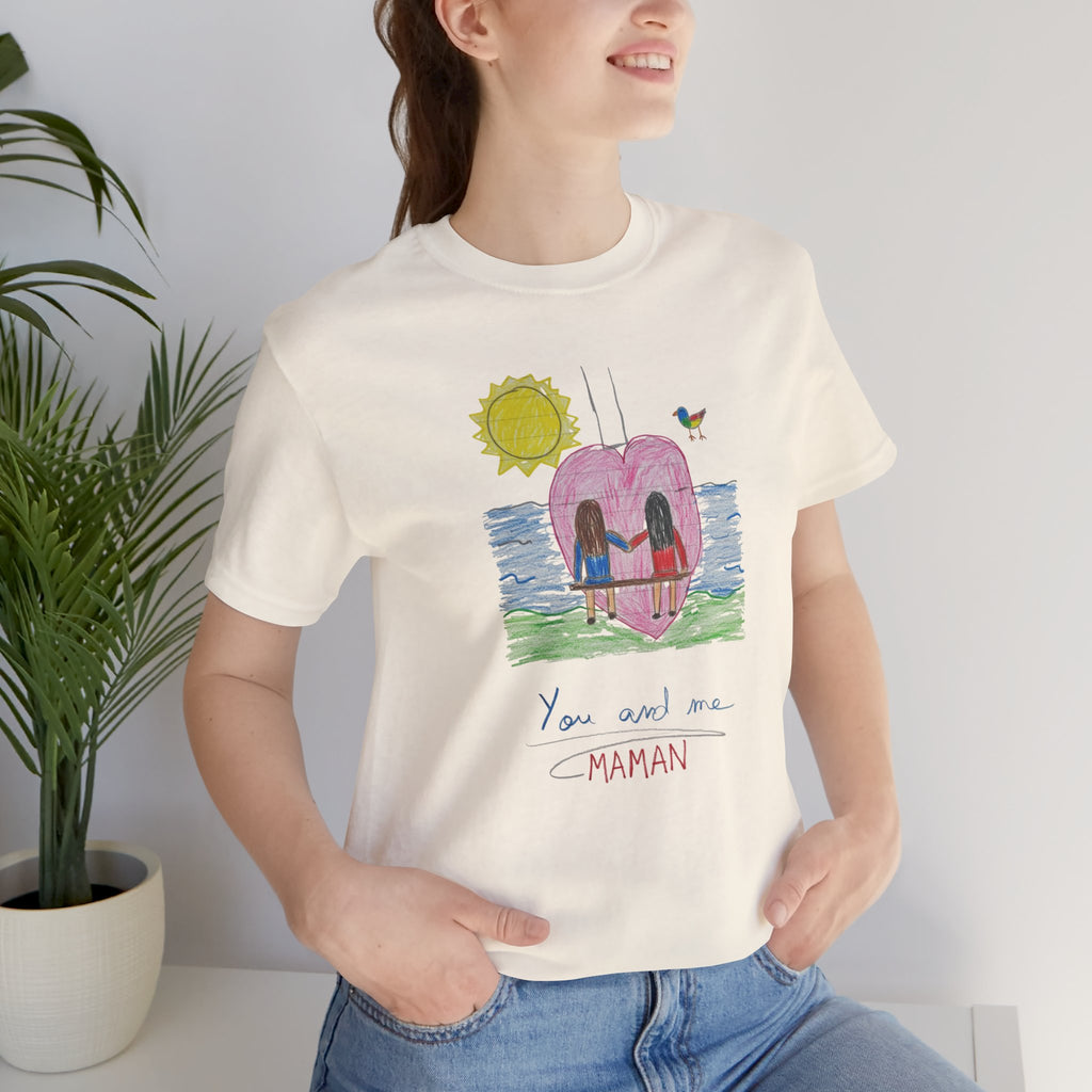 Mother’s Day Kids’ Art T-Shirt — “Pour fête des mères” Custom Children’s Creations Tee