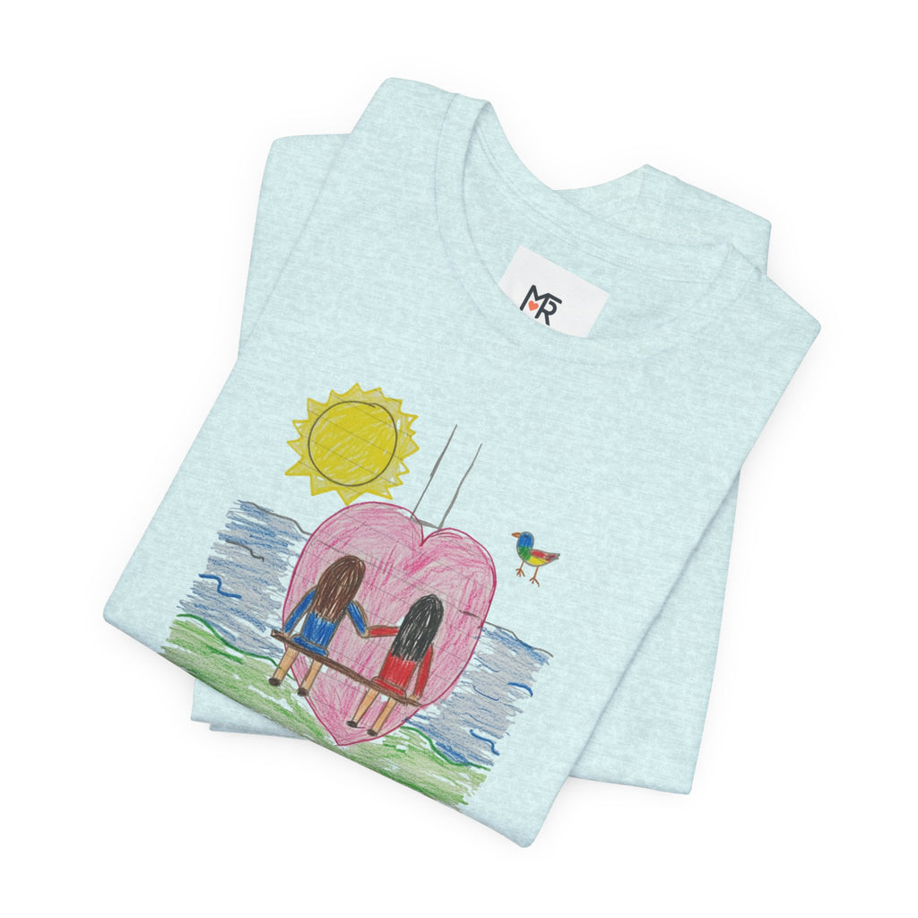 Mother’s Day Kids’ Art T-Shirt — “Pour fête des mères” Custom Children’s Creations Tee