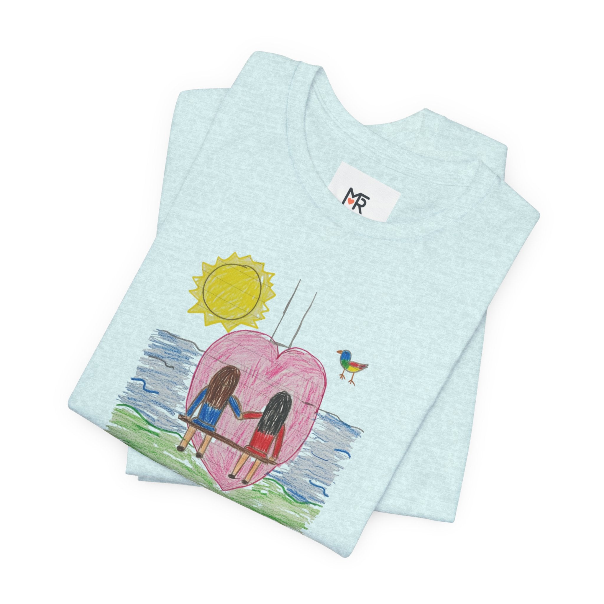 Mother’s Day Kids’ Art T-Shirt — “Pour fête des mères” Custom Children’s Creations Tee