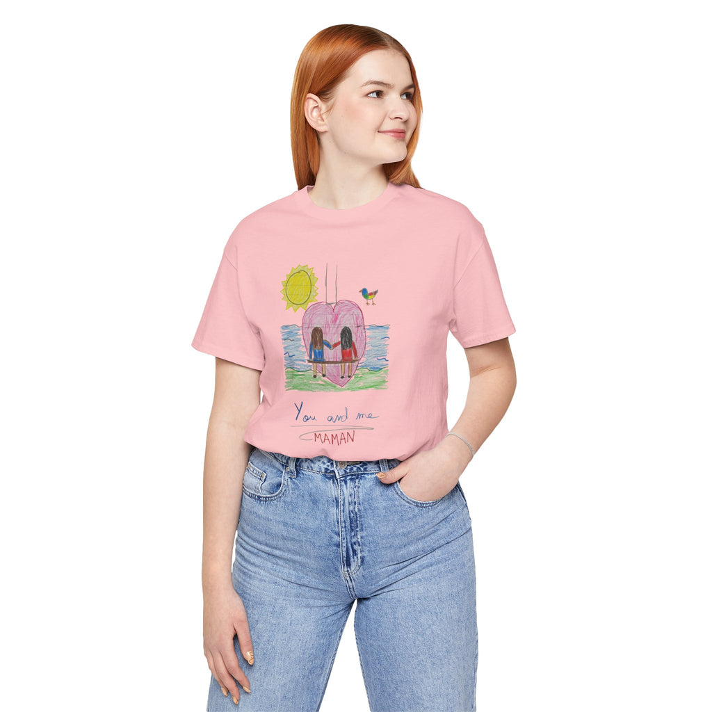 Mother’s Day Kids’ Art T-Shirt — “Pour fête des mères” Custom Children’s Creations Tee