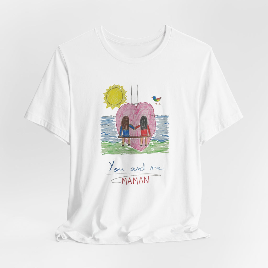 Mother’s Day Kids’ Art T-Shirt — “Pour fête des mères” Custom Children’s Creations Tee