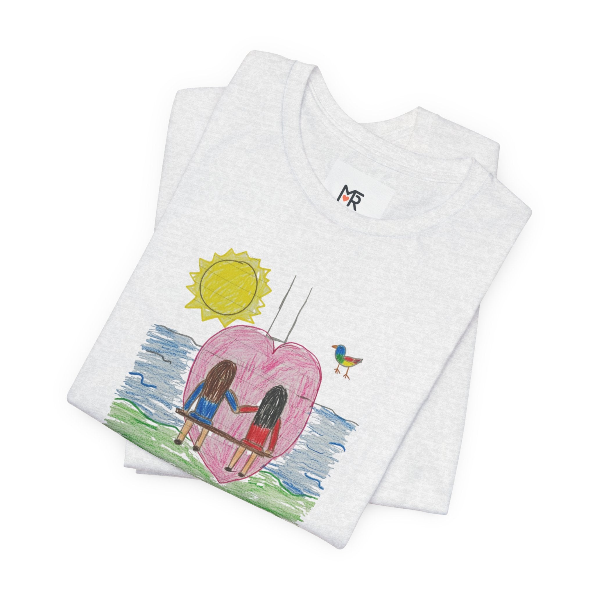 Mother’s Day Kids’ Art T-Shirt — “Pour fête des mères” Custom Children’s Creations Tee