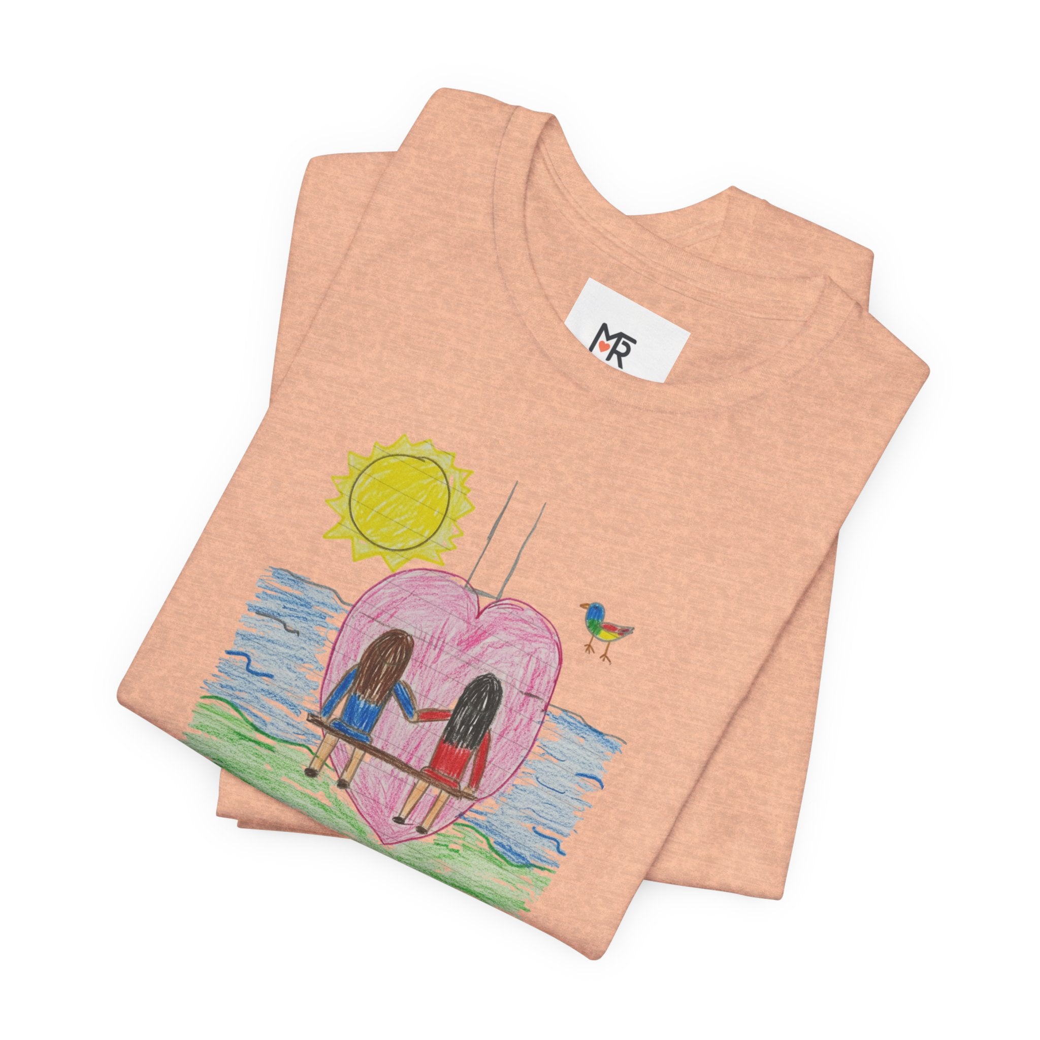 Mother’s Day Kids’ Art T-Shirt — “Pour fête des mères” Custom Children’s Creations Tee