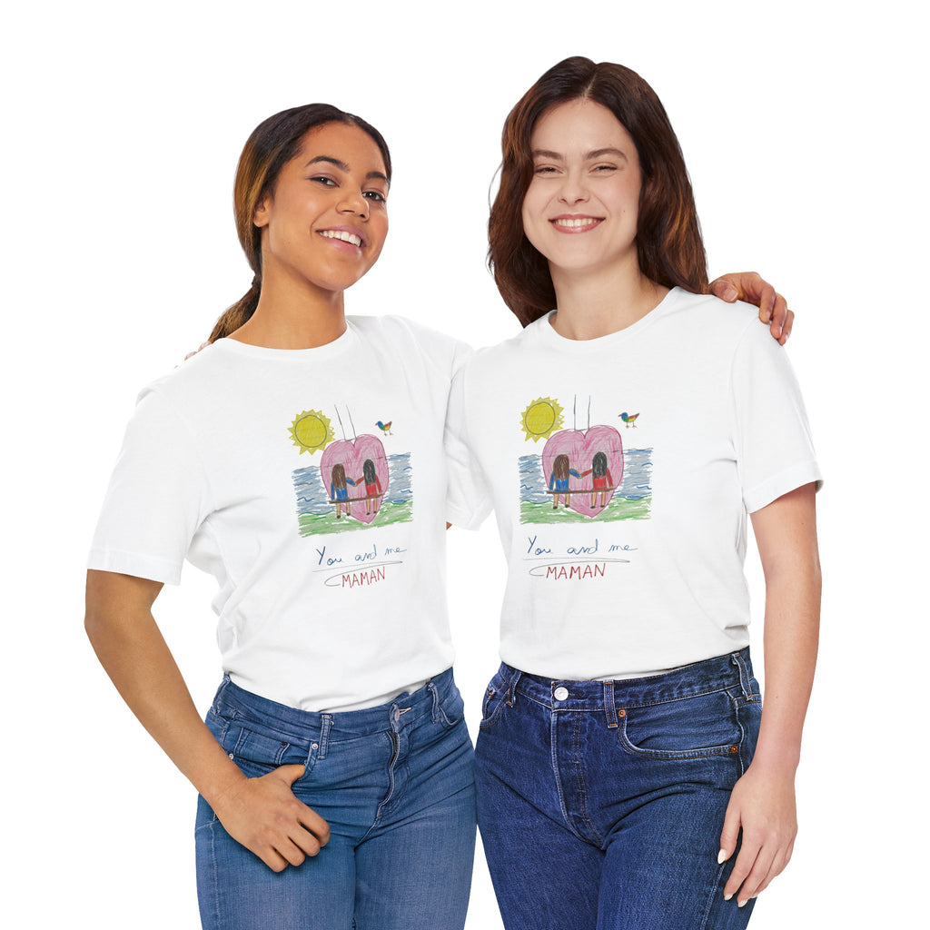 Mother’s Day Kids’ Art T-Shirt — “Pour fête des mères” Custom Children’s Creations Tee