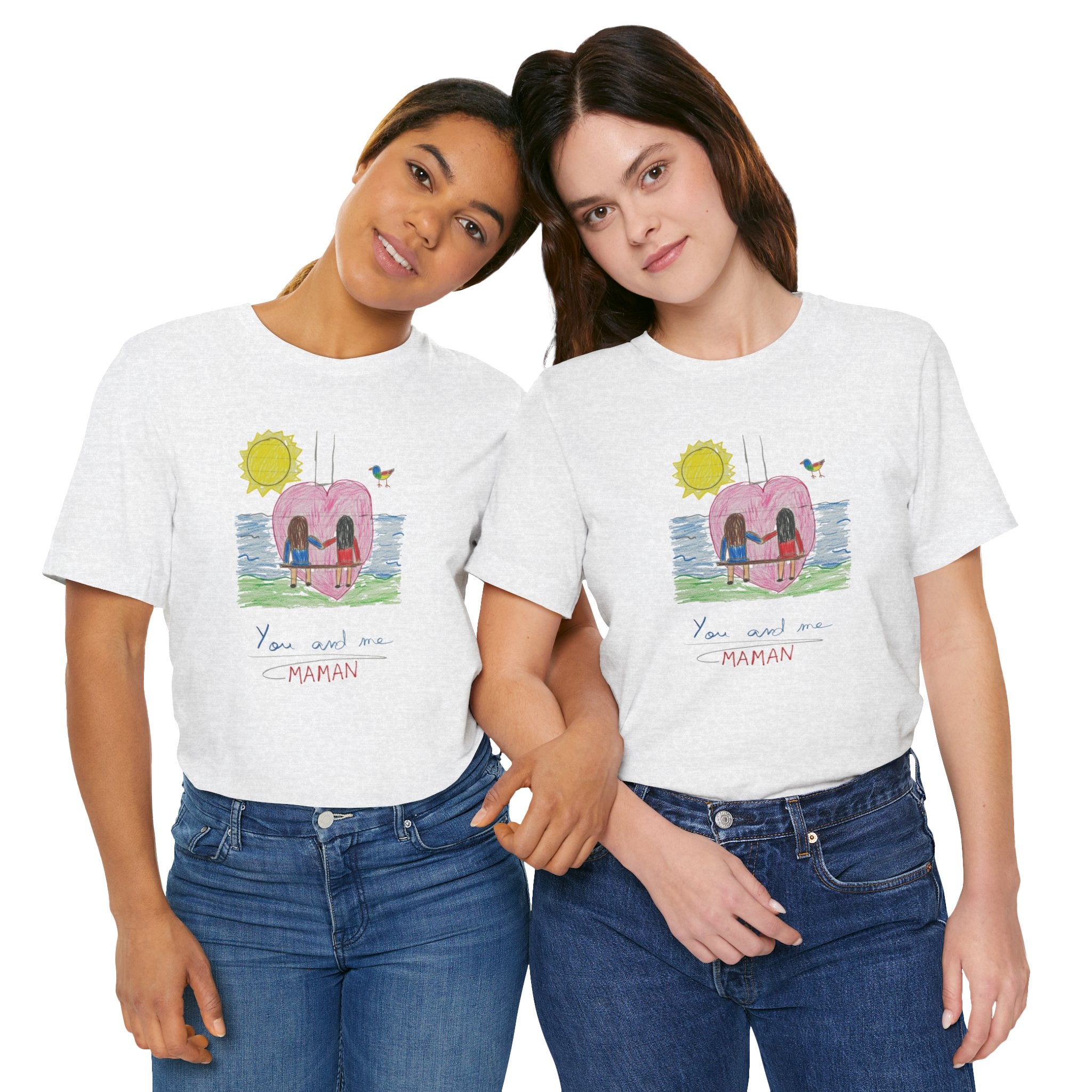 Mother’s Day Kids’ Art T-Shirt — “Pour fête des mères” Custom Children’s Creations Tee