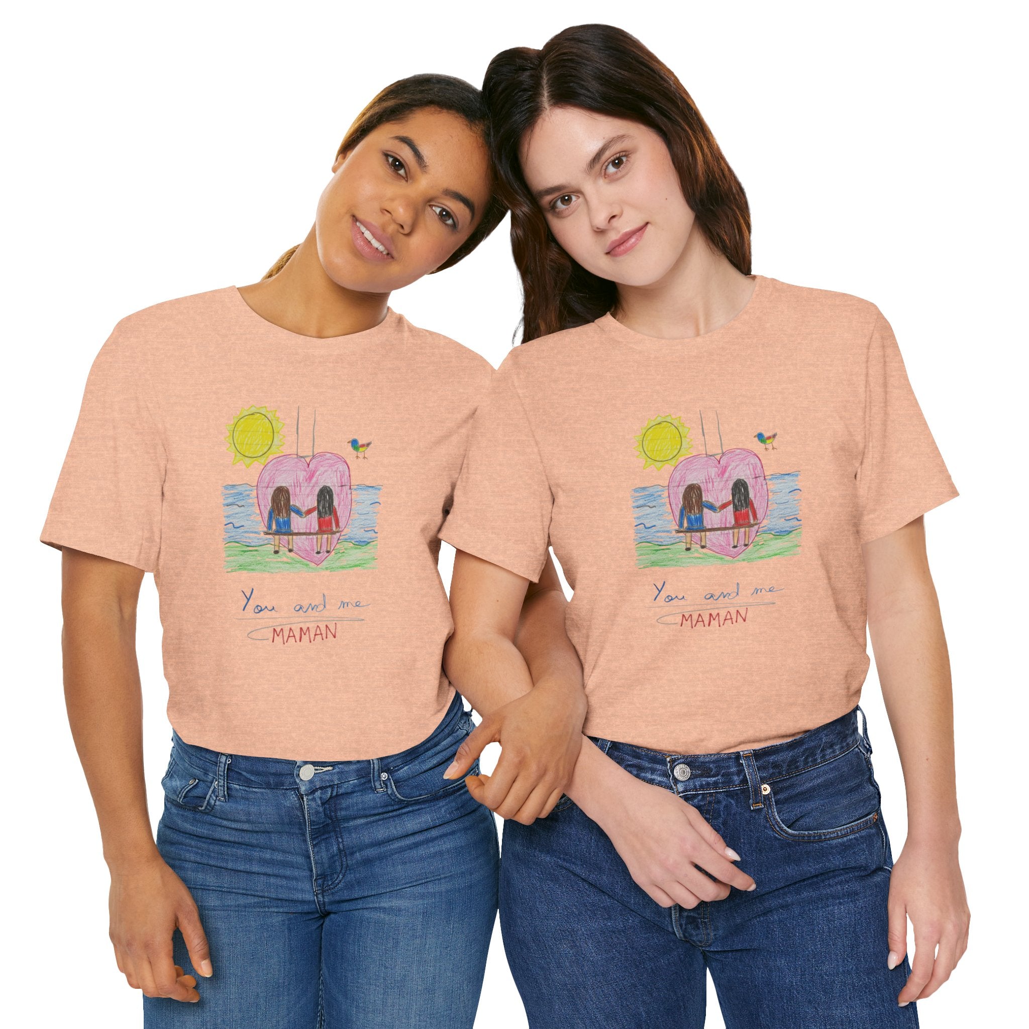 Mother’s Day Kids’ Art T-Shirt — “Pour fête des mères” Custom Children’s Creations Tee