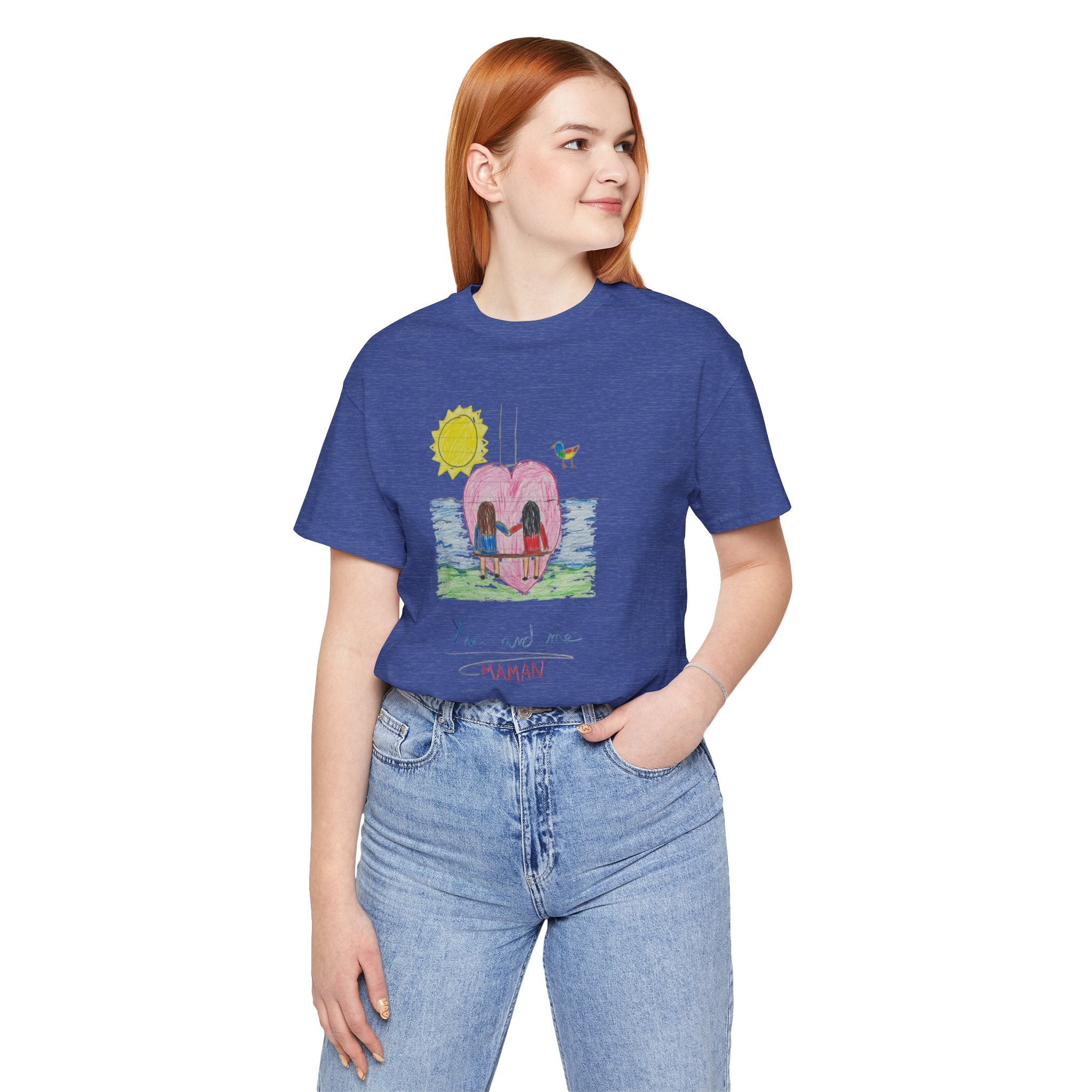 Mother’s Day Kids’ Art T-Shirt — “Pour fête des mères” Custom Children’s Creations Tee