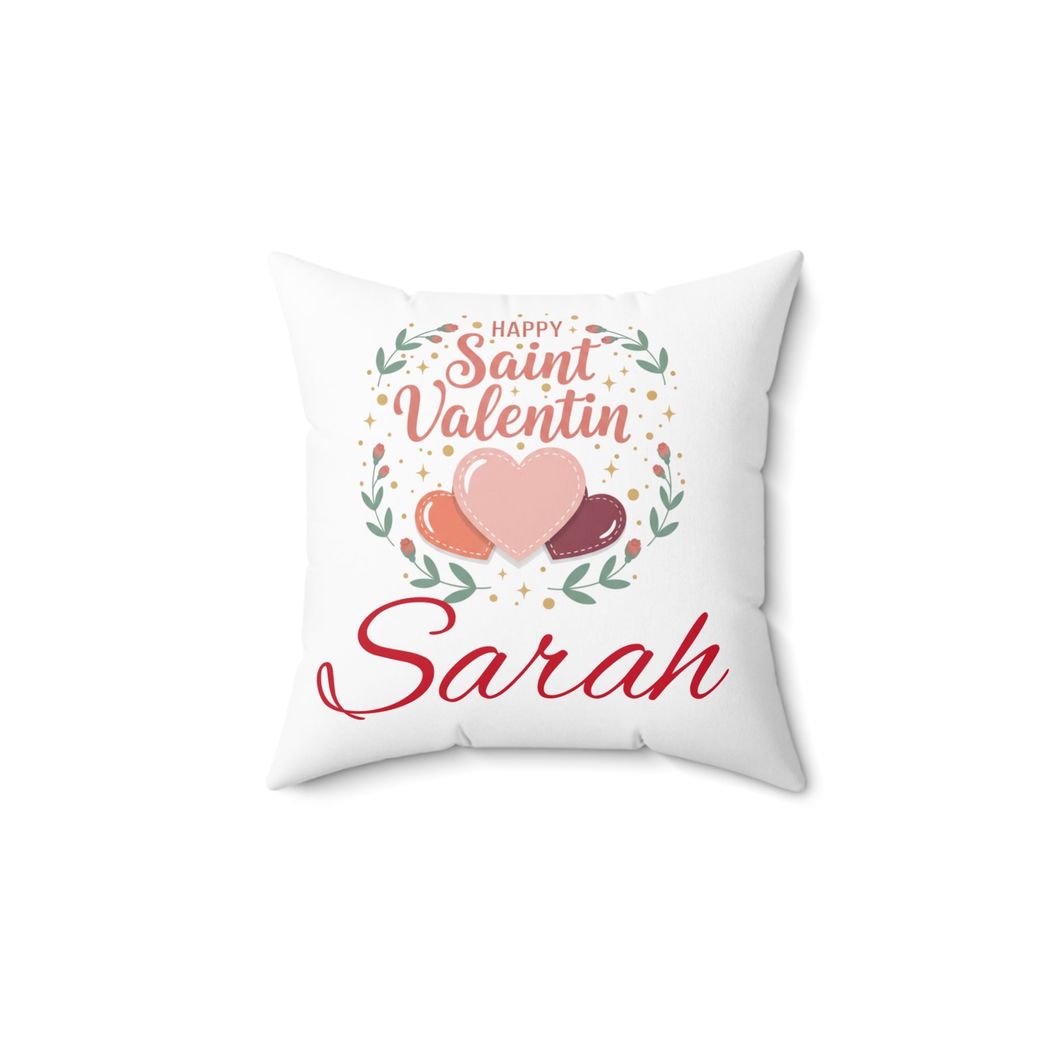Valentine's Day Personalized Square Pillow — Saint Valentin Gift