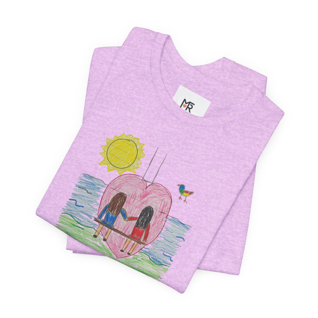 Mother’s Day Kids’ Art T-Shirt — “Pour fête des mères” Custom Children’s Creations Tee