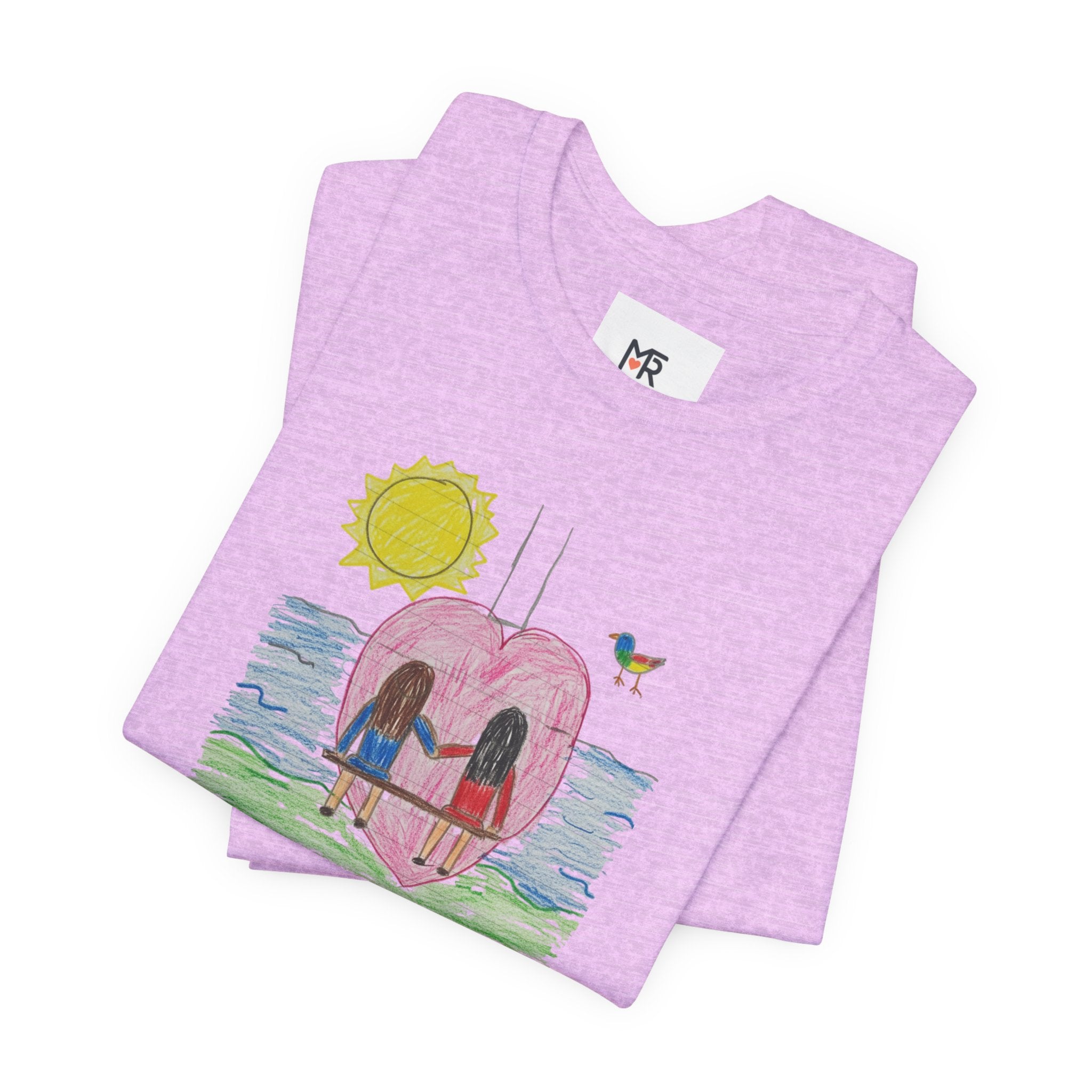 Mother’s Day Kids’ Art T-Shirt — “Pour fête des mères” Custom Children’s Creations Tee