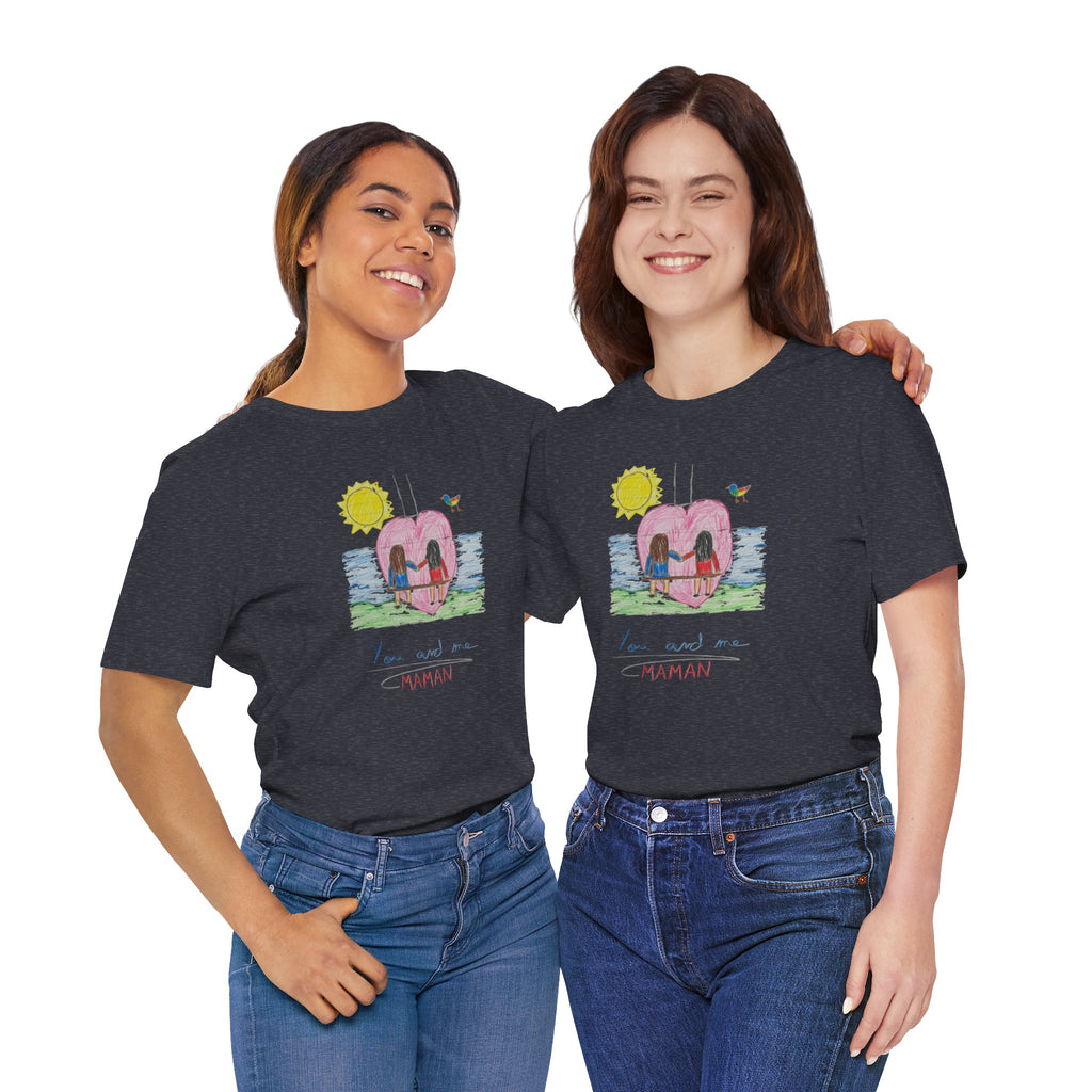 Mother’s Day Kids’ Art T-Shirt — “Pour fête des mères” Custom Children’s Creations Tee