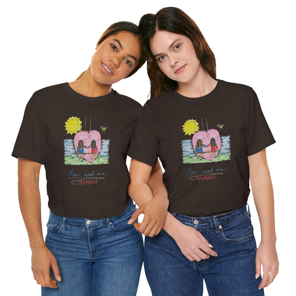 Mother’s Day Kids’ Art T-Shirt — “Pour fête des mères” Custom Children’s Creations Tee