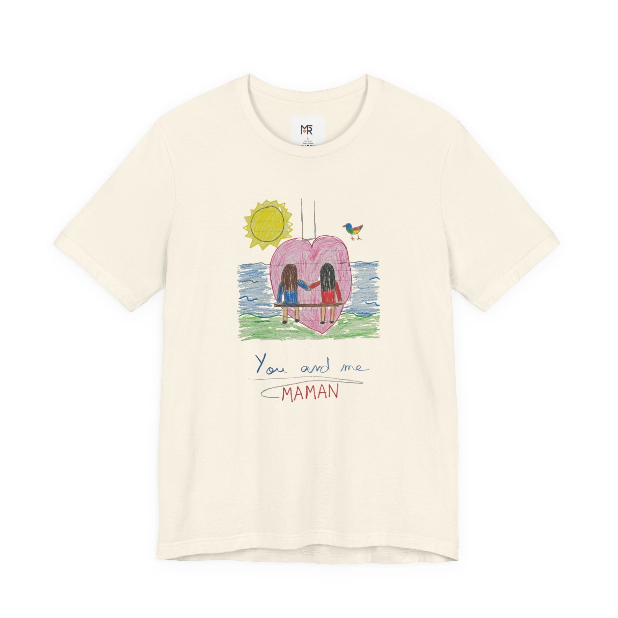 Mother’s Day Kids’ Art T-Shirt — “Pour fête des mères” Custom Children’s Creations Tee