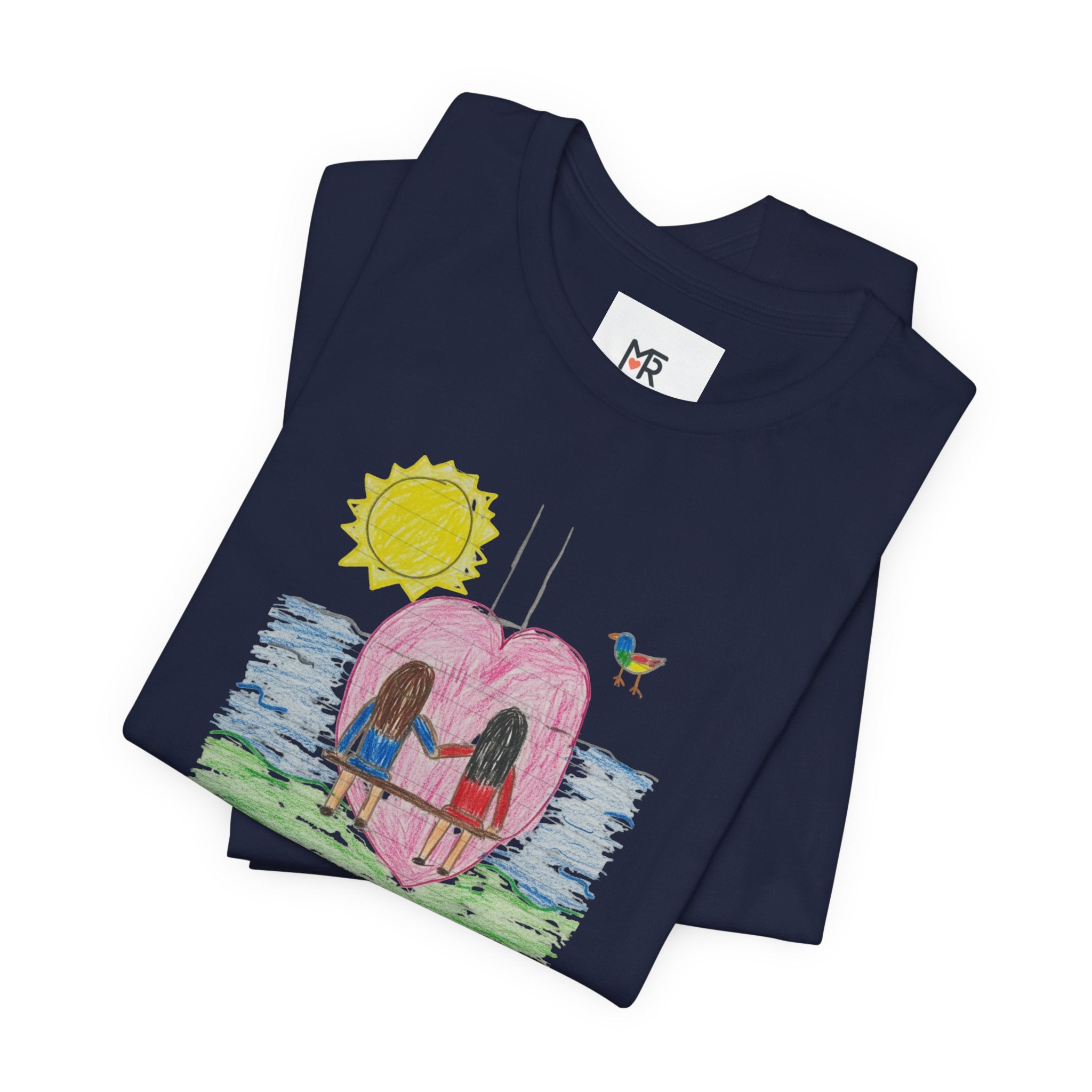 Mother’s Day Kids’ Art T-Shirt — “Pour fête des mères” Custom Children’s Creations Tee