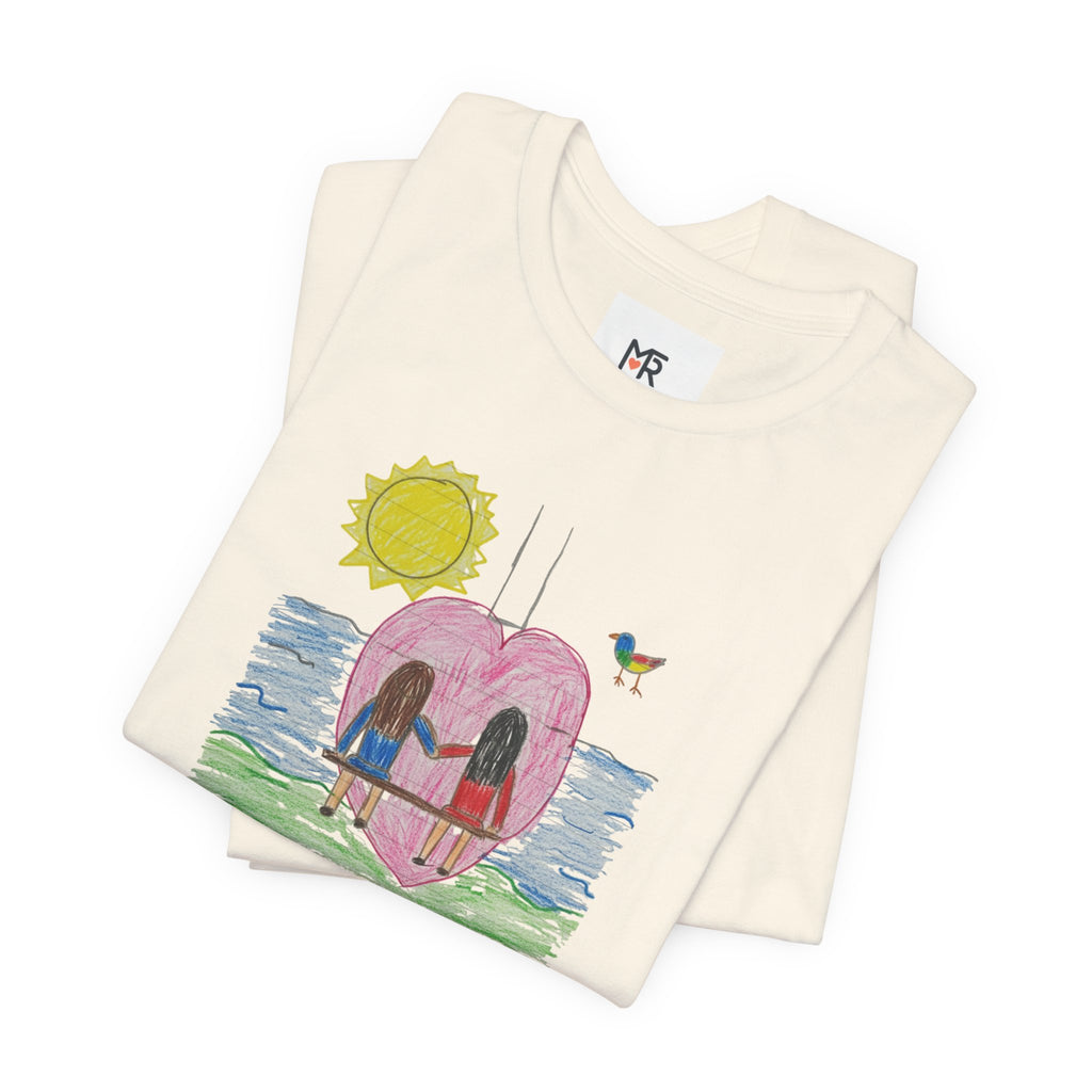 Mother’s Day Kids’ Art T-Shirt — “Pour fête des mères” Custom Children’s Creations Tee