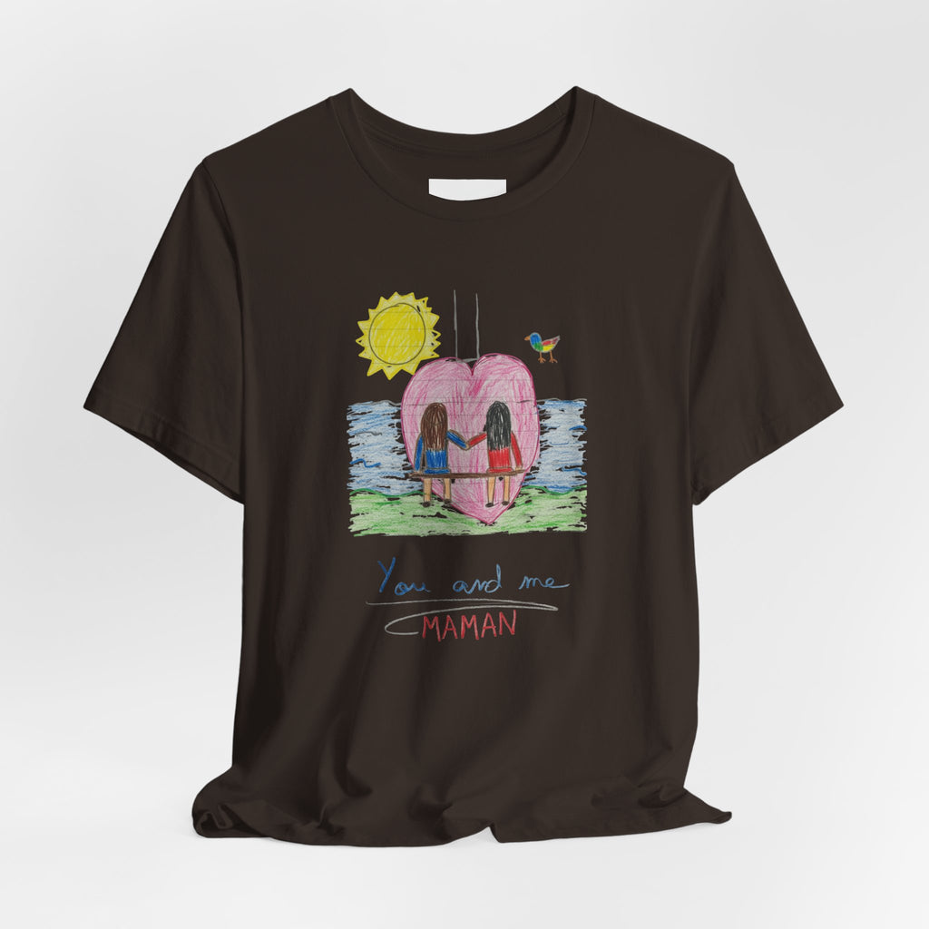 Mother’s Day Kids’ Art T-Shirt — “Pour fête des mères” Custom Children’s Creations Tee