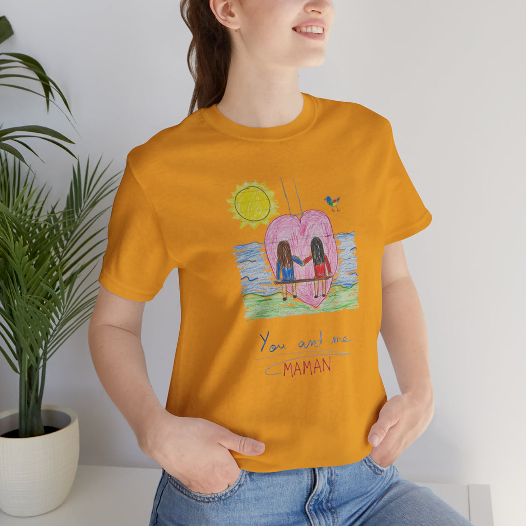 Mother’s Day Kids’ Art T-Shirt — “Pour fête des mères” Custom Children’s Creations Tee