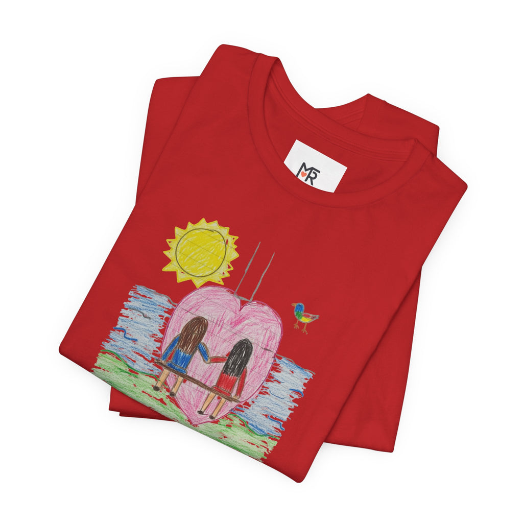 Mother’s Day Kids’ Art T-Shirt — “Pour fête des mères” Custom Children’s Creations Tee